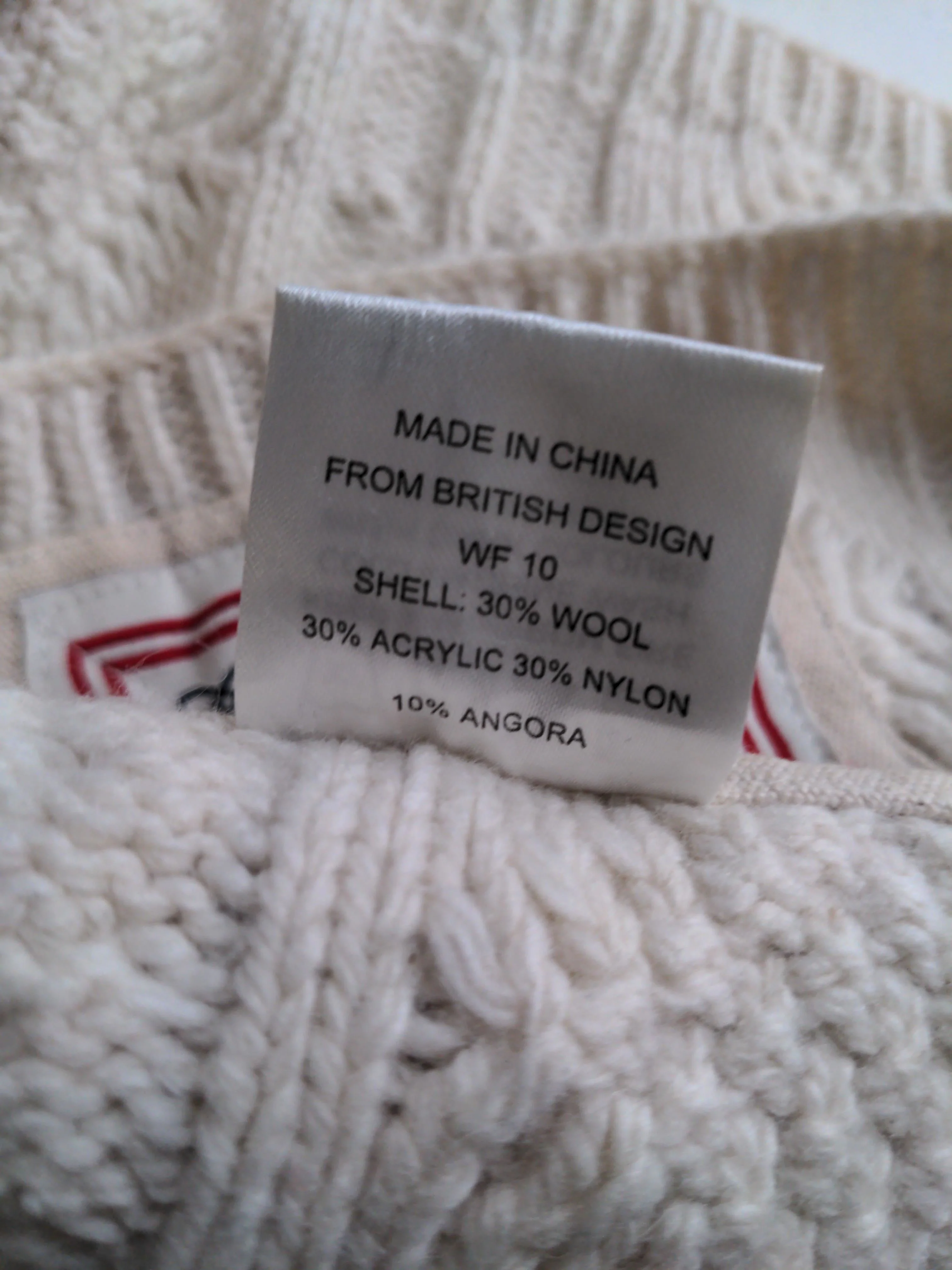 Superdry Men's Scarf Cream Wool with Acrylic, Nylon, Angora Scarf - Image 7
