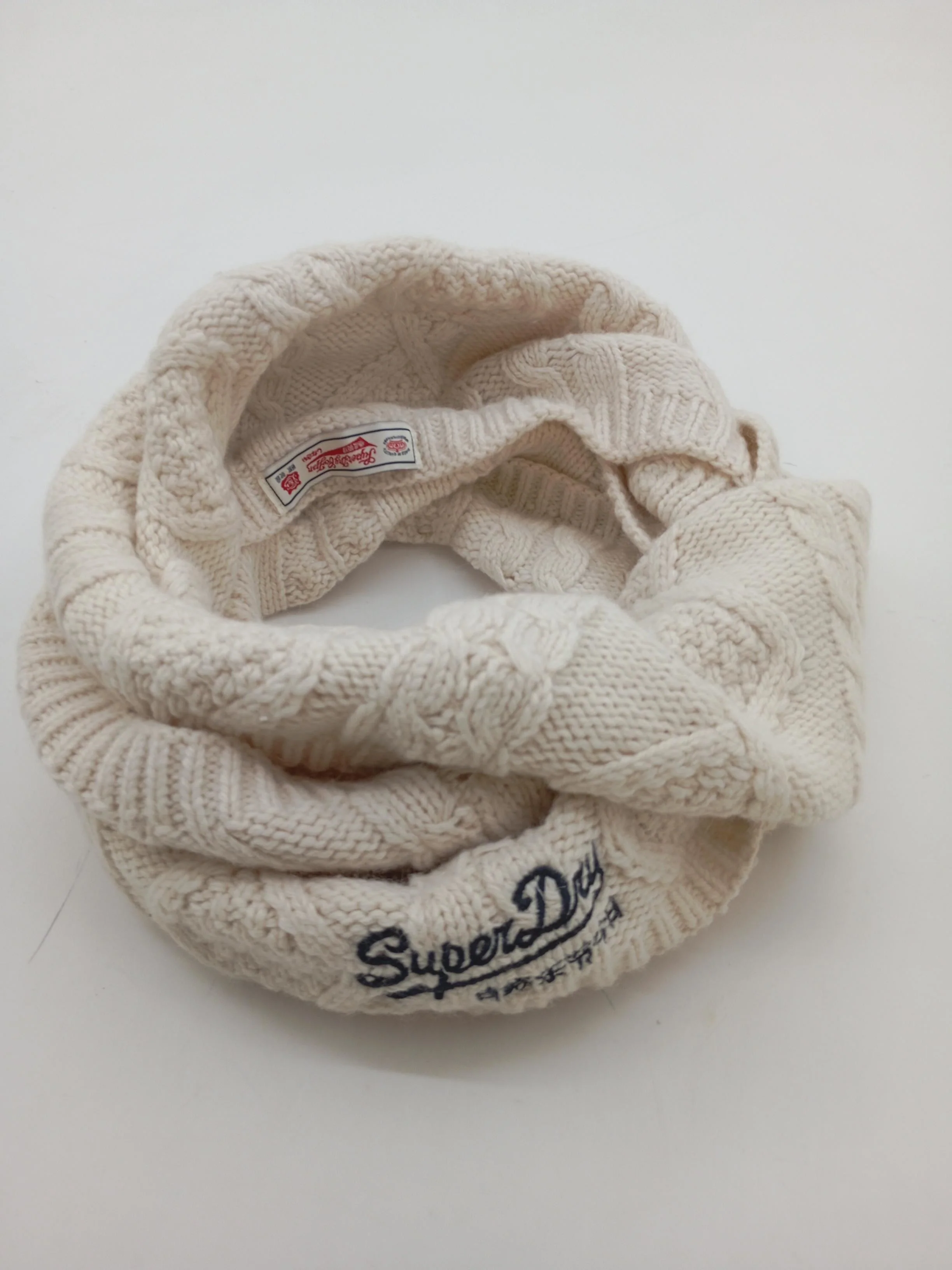 Superdry Men's Scarf Cream Wool with Acrylic, Nylon, Angora Scarf - Image 8