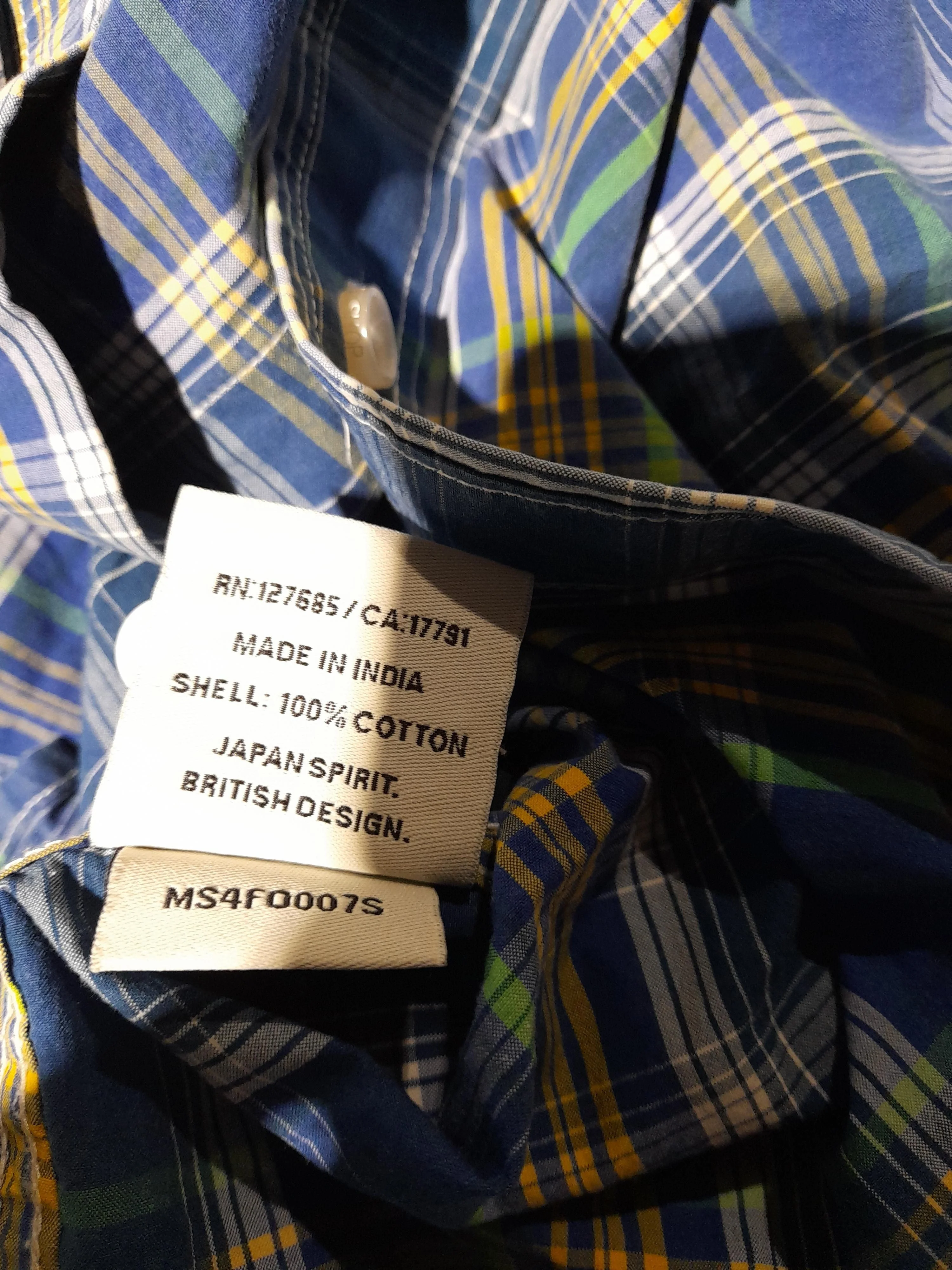 Superdry Men's Shirt M Blue Checkered 100% Cotton Basic - Image 6