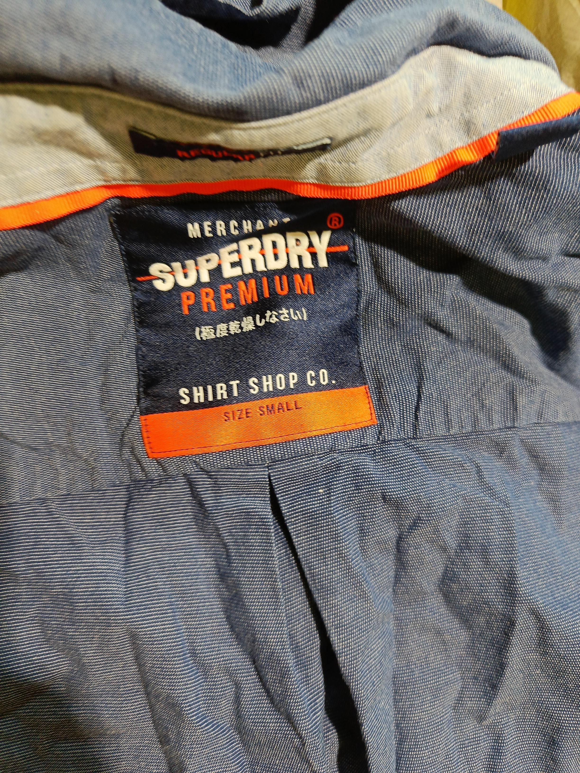 Superdry Men's Shirt S Blue 100% Cotton Basic - Image 5