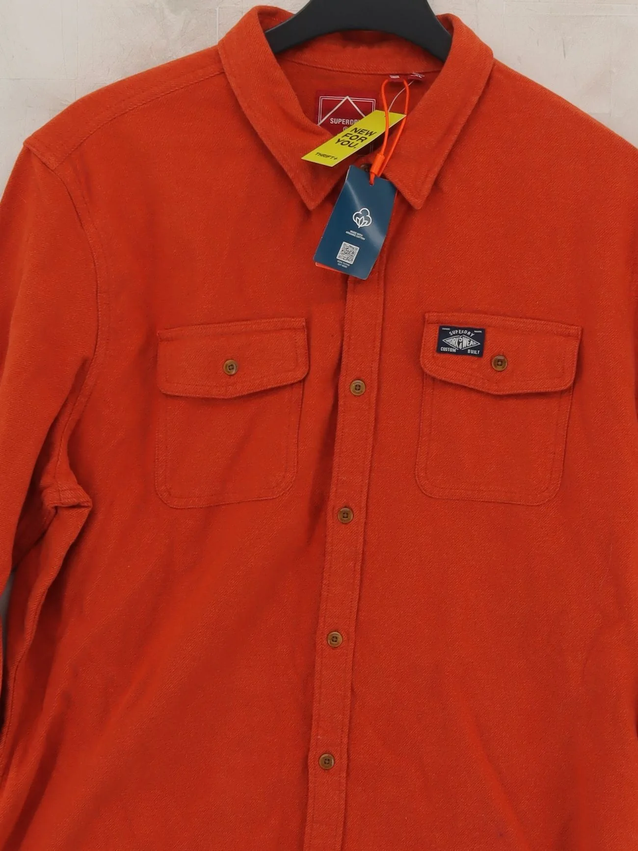Superdry Men's Shirt XXL Orange 100% Cotton Basic - Image 3