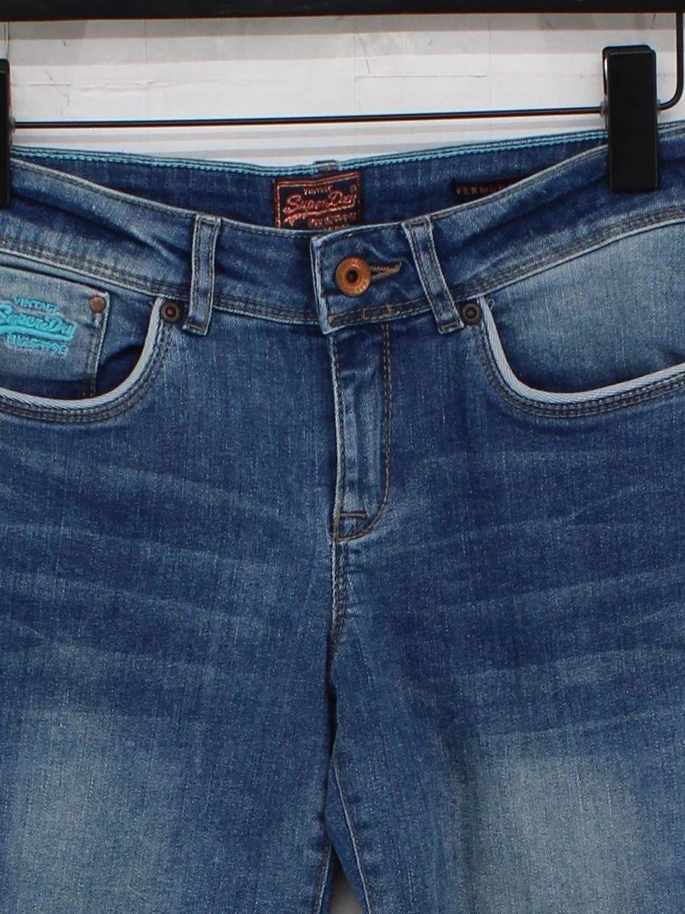 Superdry Men's Shorts W 26 in Blue Cotton with Elastane Chino - Image 3