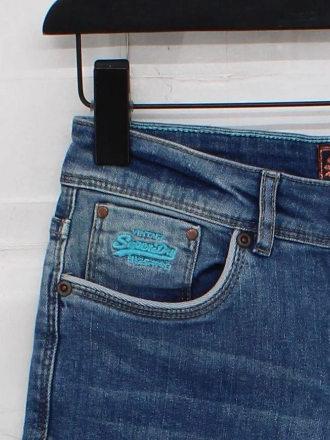 Superdry Men's Shorts W 26 in Blue Cotton with Elastane Chino - Image 4