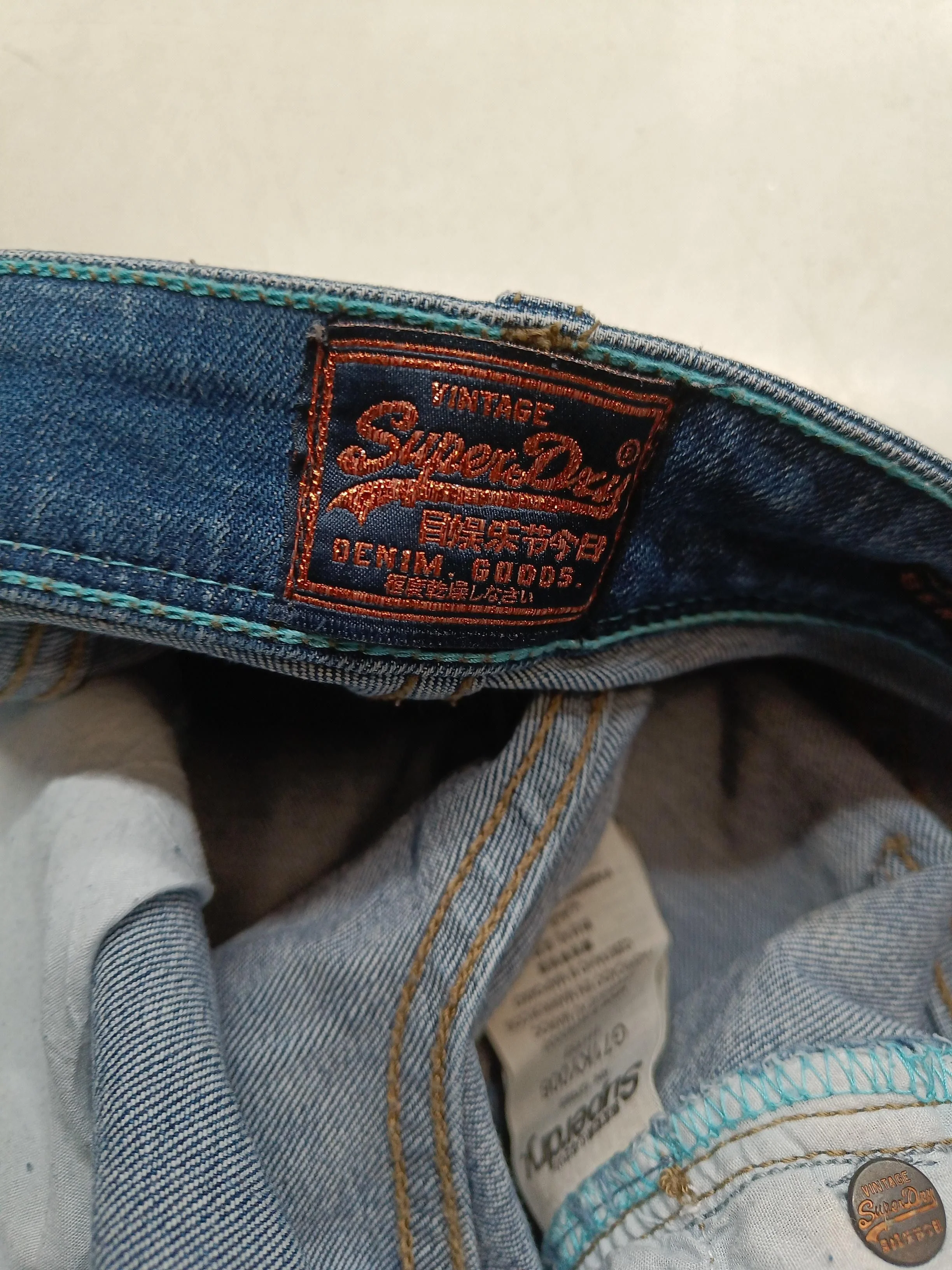 Superdry Men's Shorts W 26 in Blue Cotton with Elastane Chino - Image 5
