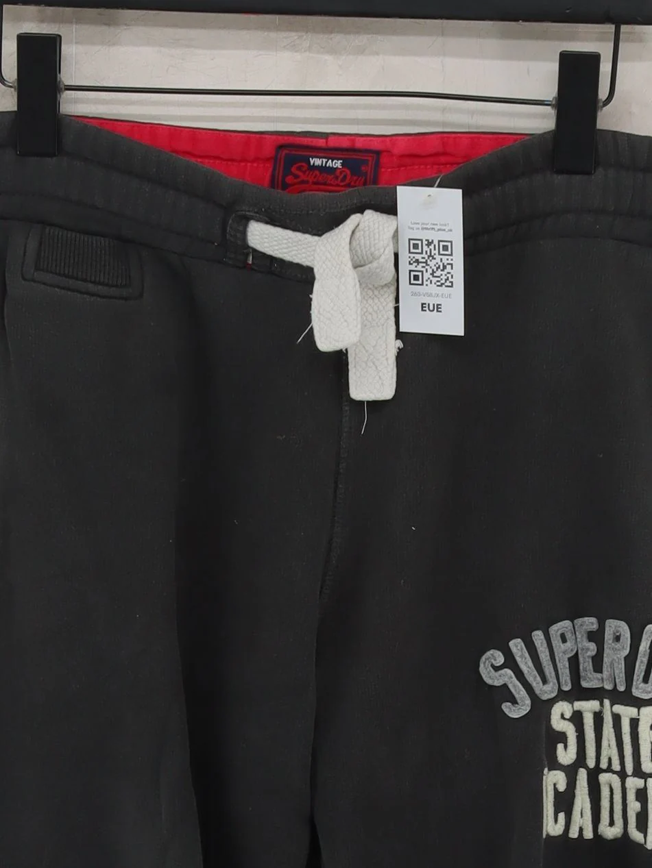 Superdry Men's Sports Bottoms M Grey Cotton with Polyester Sweatpants - Image 3