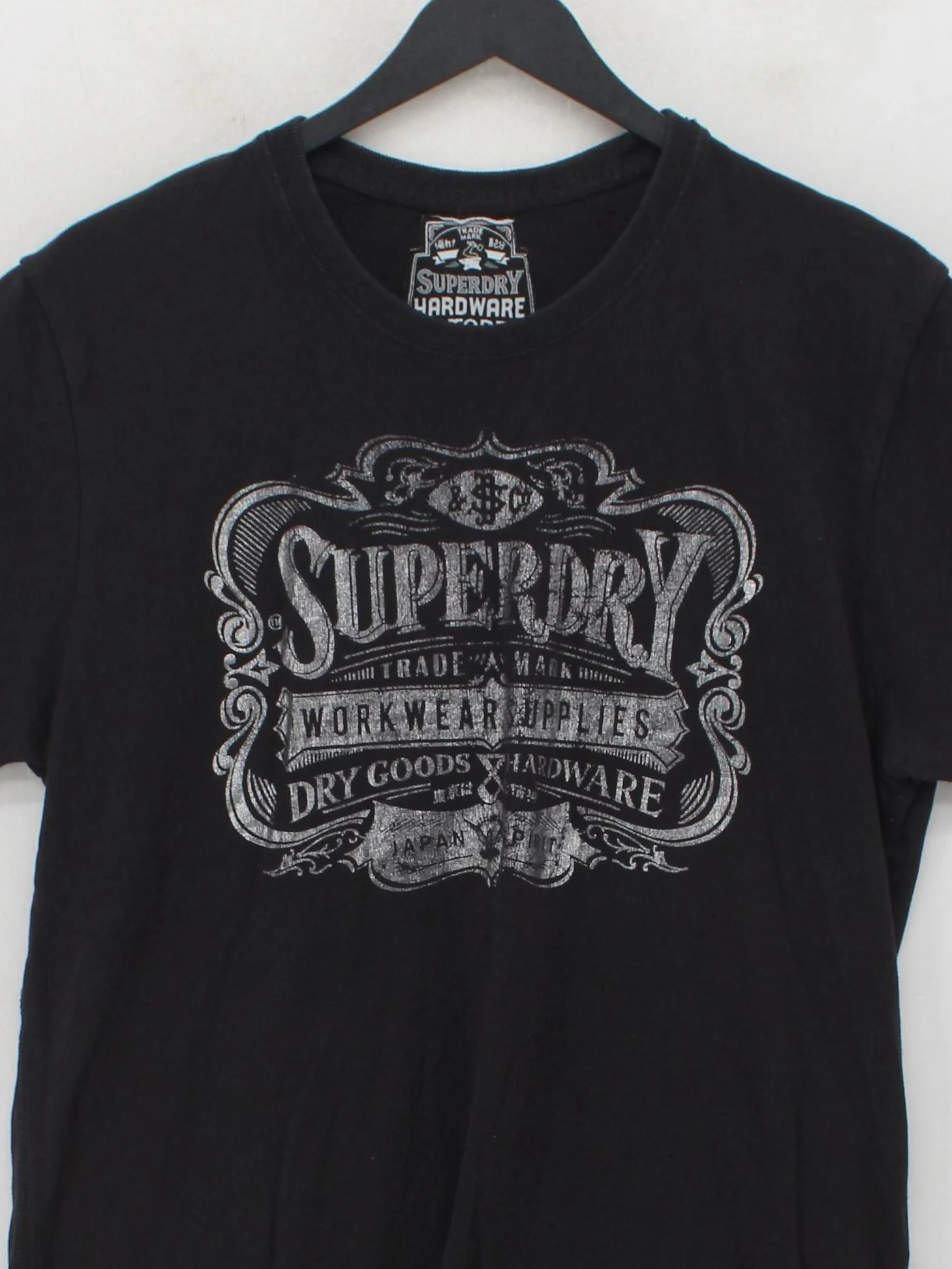 Superdry Men's T-Shirt L Black Graphic 100% Cotton Basic - Image 3