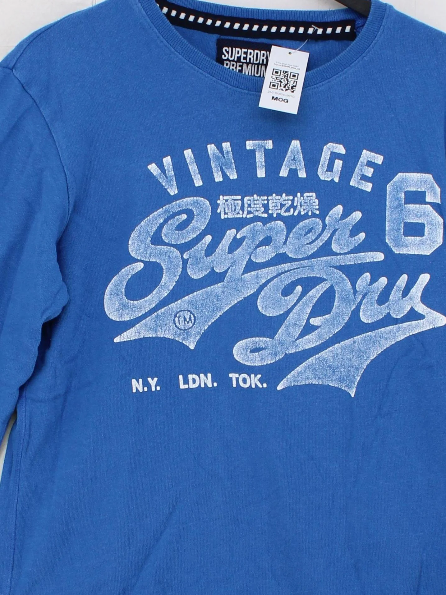 Superdry Men's T-Shirt L Blue Graphic 100% Other Basic - Image 3