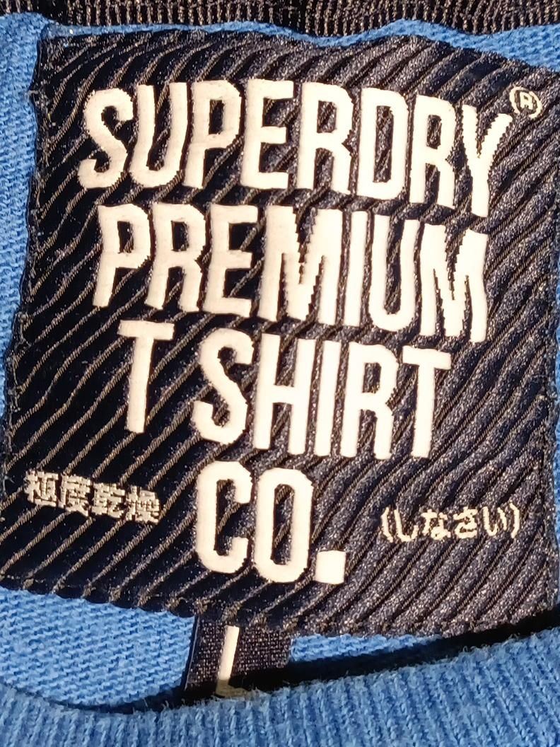 Superdry Men's T-Shirt L Blue Graphic 100% Other Basic - Image 6