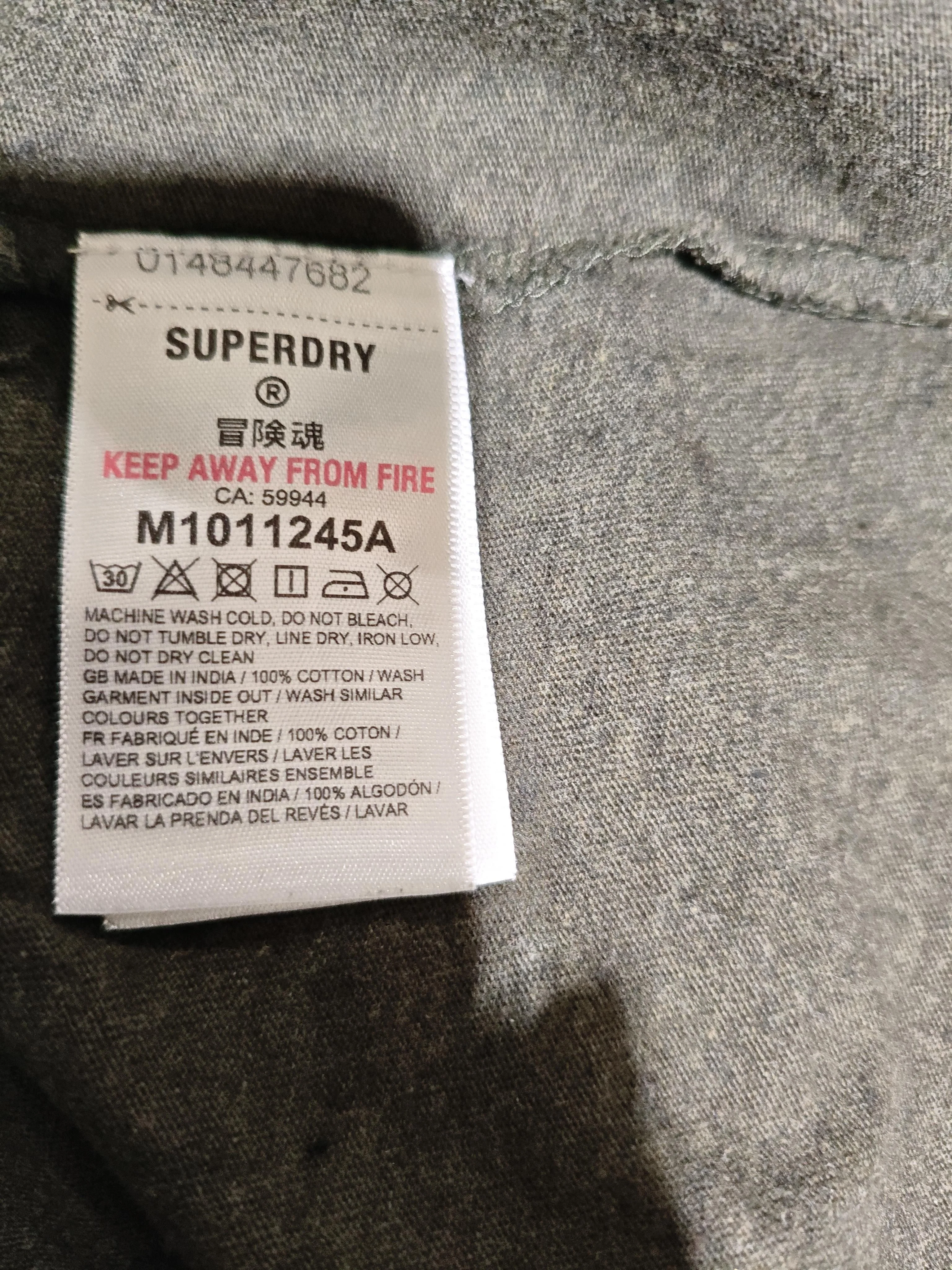 Superdry Men's T-Shirt M Green 100% Cotton Basic New with tags - Image 6
