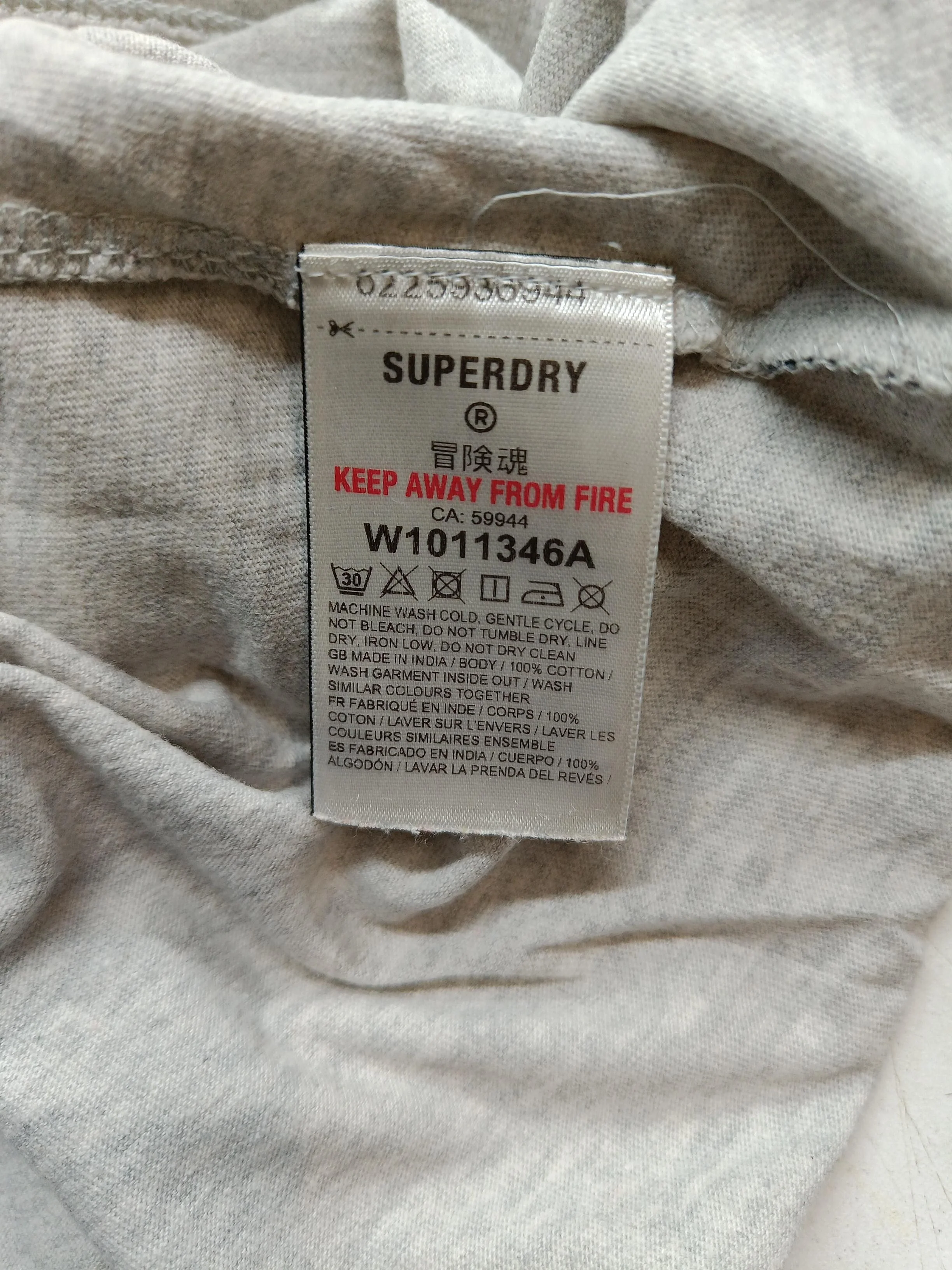 Superdry Men's T-Shirt M Grey 100% Cotton Basic - Image 6