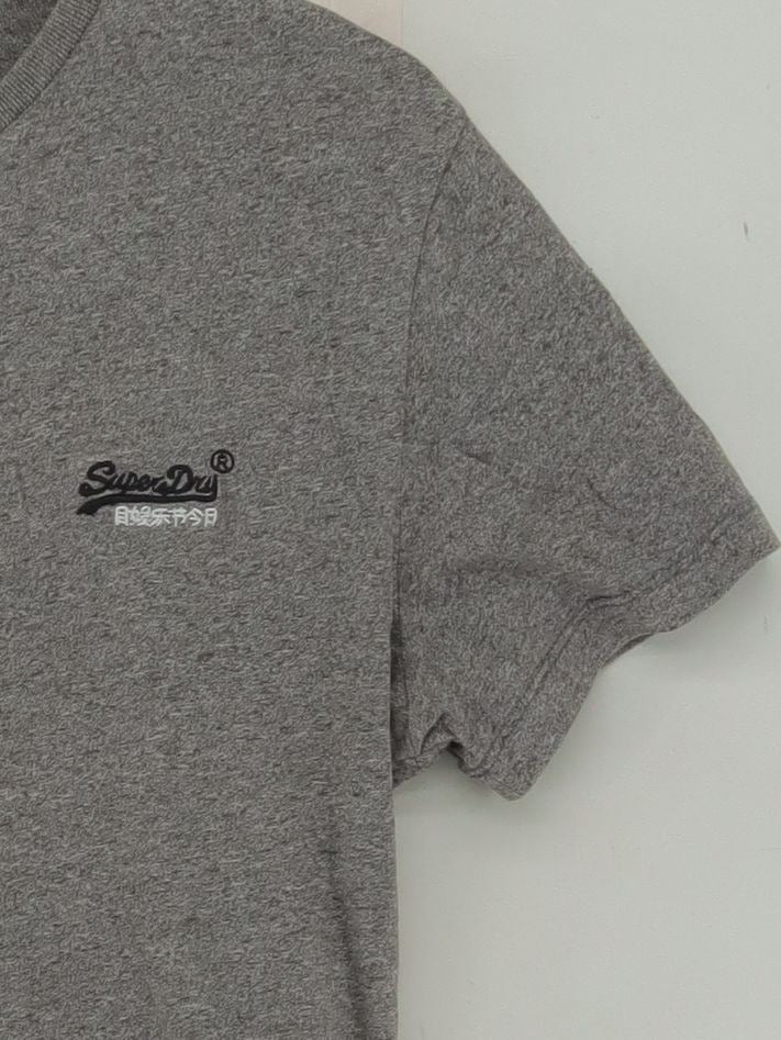 Superdry Men's T-Shirt M Grey 100% Cotton Basic - Image 4