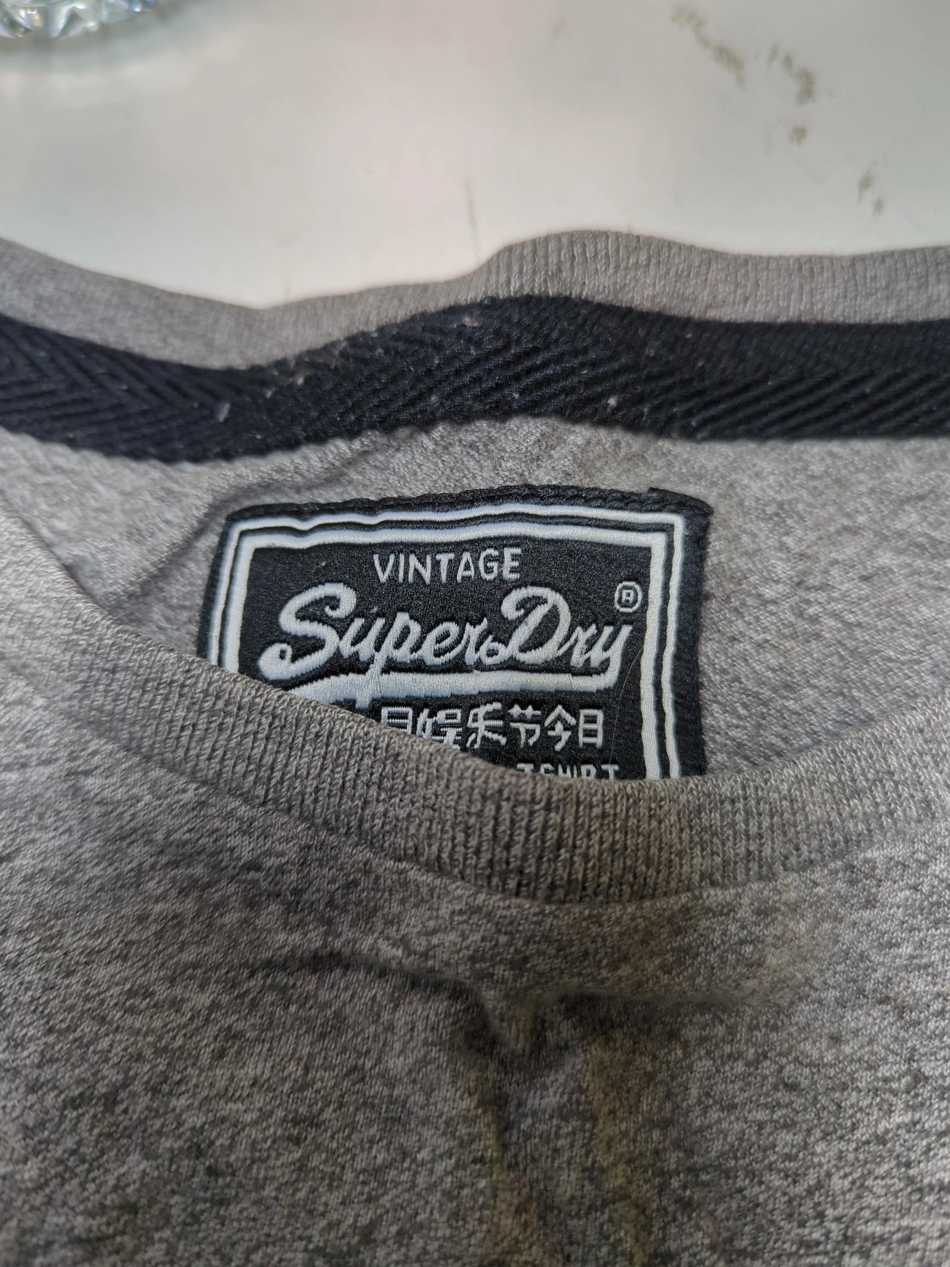 Superdry Men's T-Shirt M Grey 100% Cotton Basic - Image 5