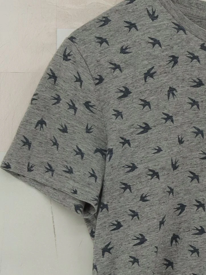 Superdry Men's T-Shirt M Grey Graphic Cotton with Polyester Basic - Image 4