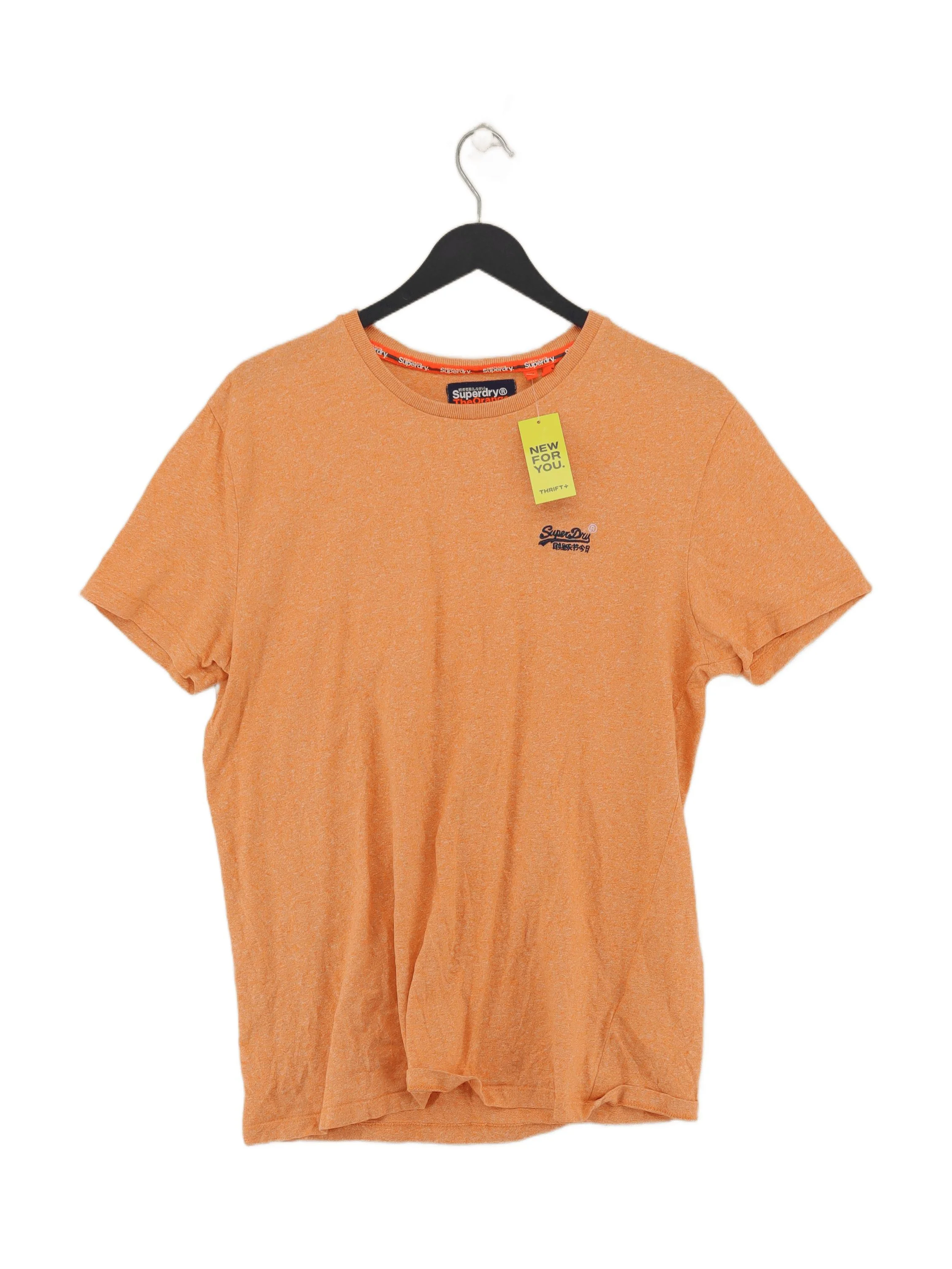 Superdry Men's T-Shirt M Orange 100% Cotton Basic