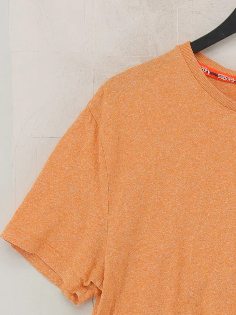 Superdry Men's T-Shirt M Orange 100% Cotton Basic - Image 4
