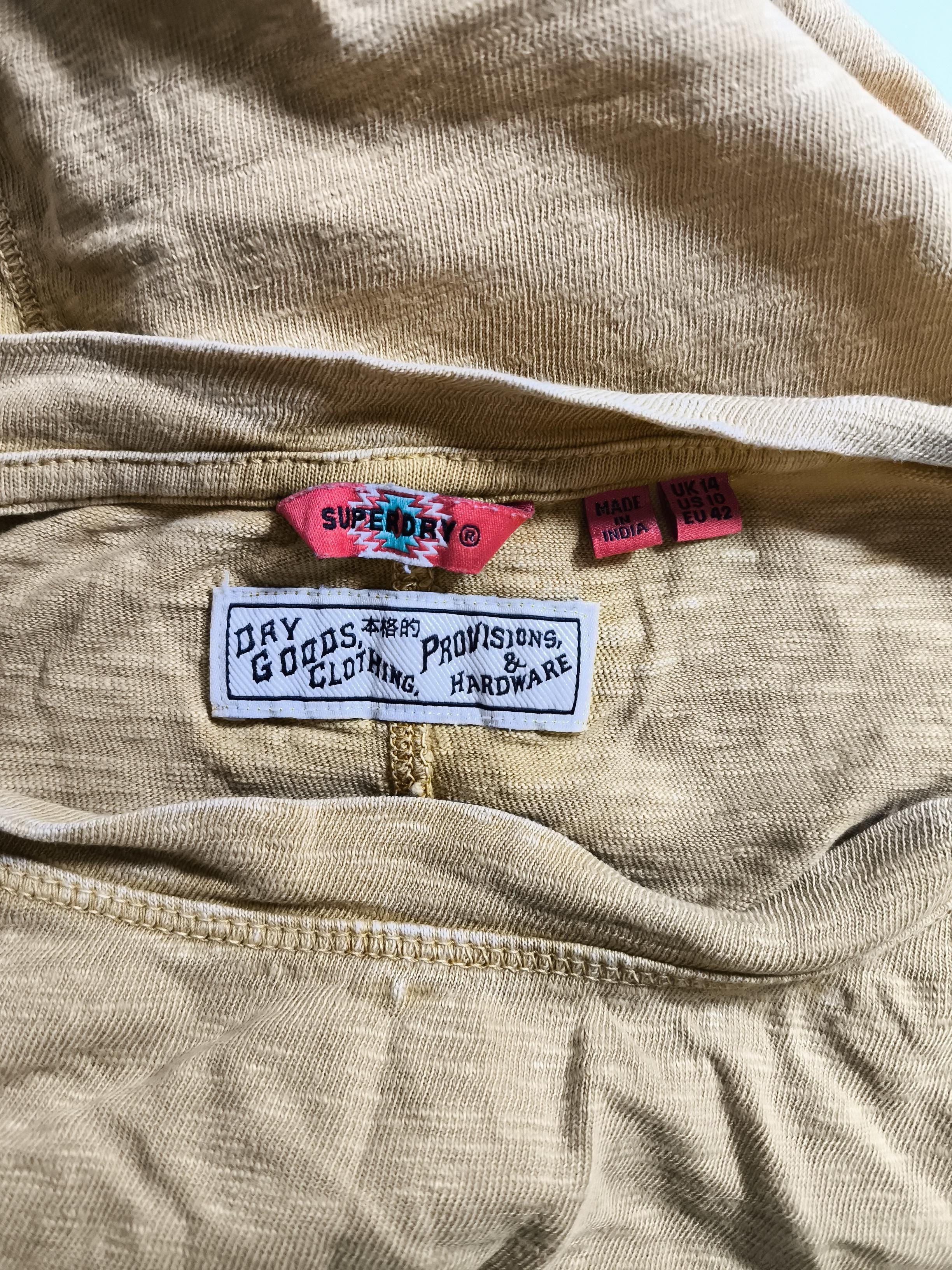 Superdry Men's T-Shirt M Yellow 100% Cotton Basic - Image 6