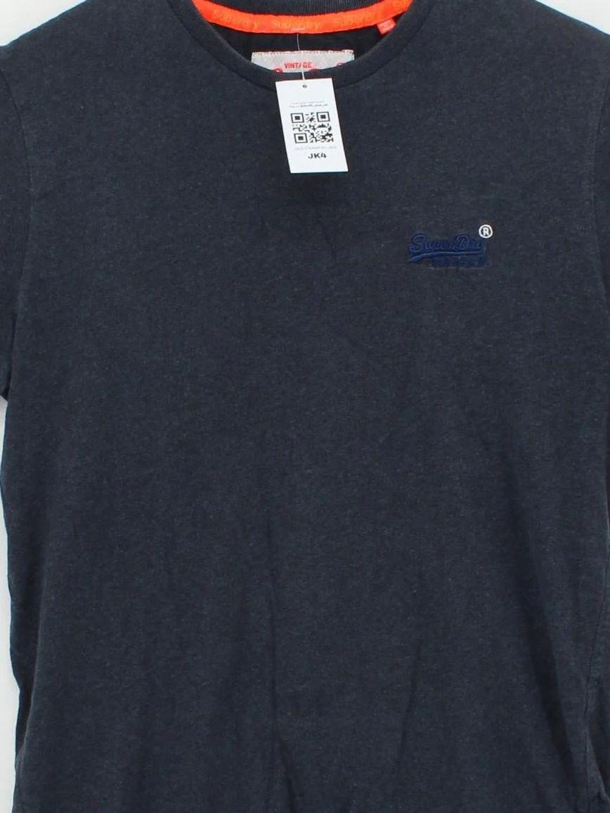 Superdry Men's T-Shirt S Grey 100% Cotton Basic - Image 3