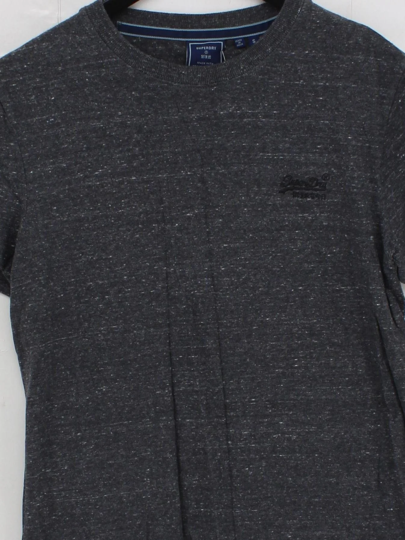 Superdry Men's T-Shirt S Grey 100% Cotton Basic - Image 3
