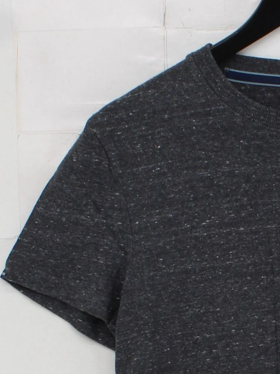 Superdry Men's T-Shirt S Grey 100% Cotton Basic - Image 4