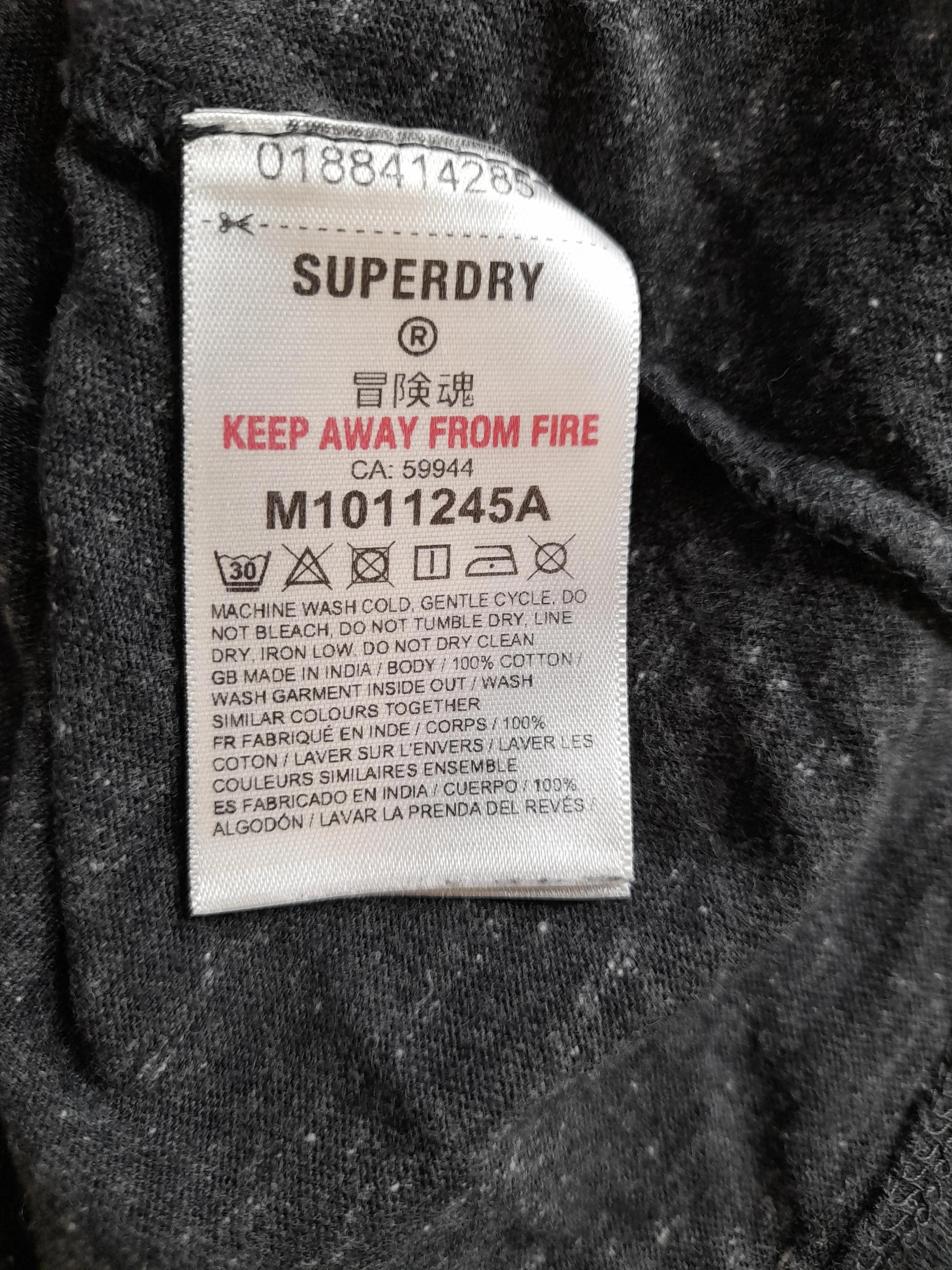 Superdry Men's T-Shirt S Grey 100% Cotton Basic - Image 6