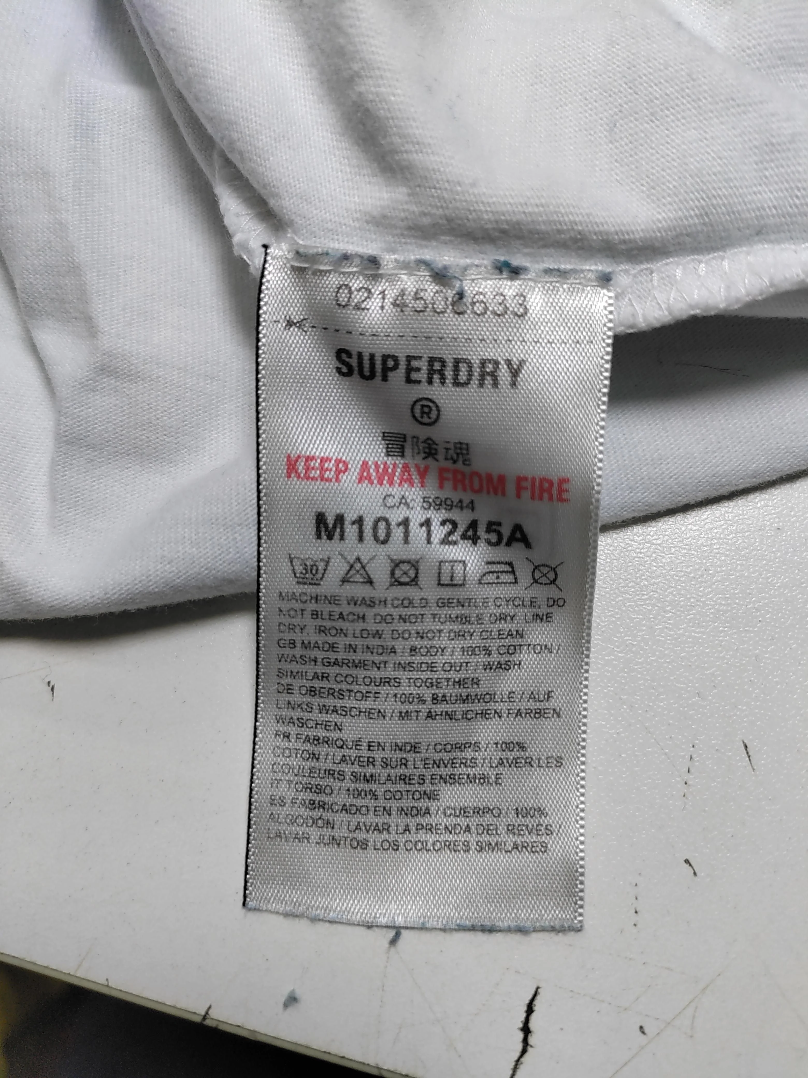 Superdry Men's T-Shirt XL White 100% Cotton Basic - Image 6