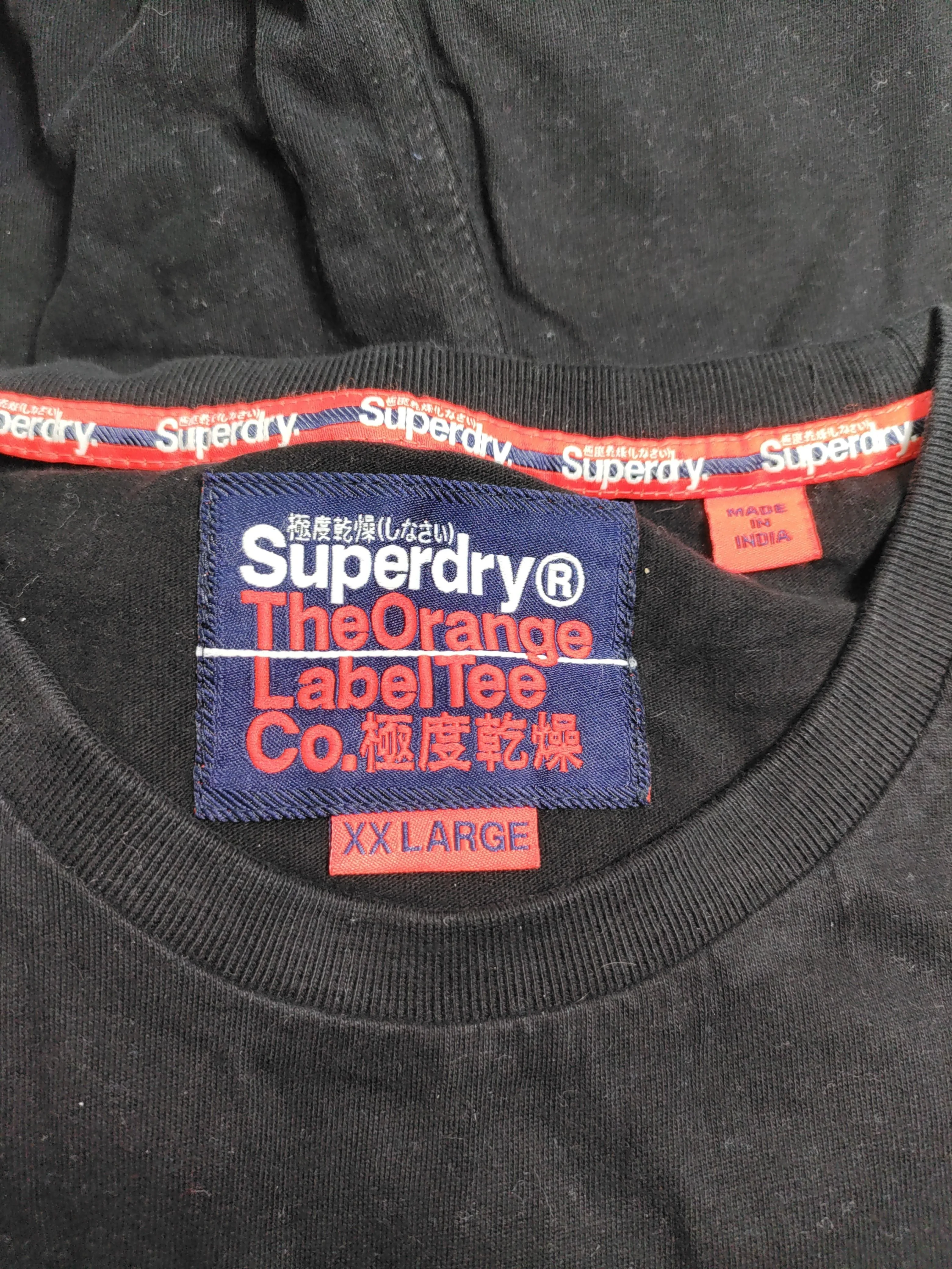 Superdry Men's T-Shirt XXL Black 100% Cotton Basic - Image 5