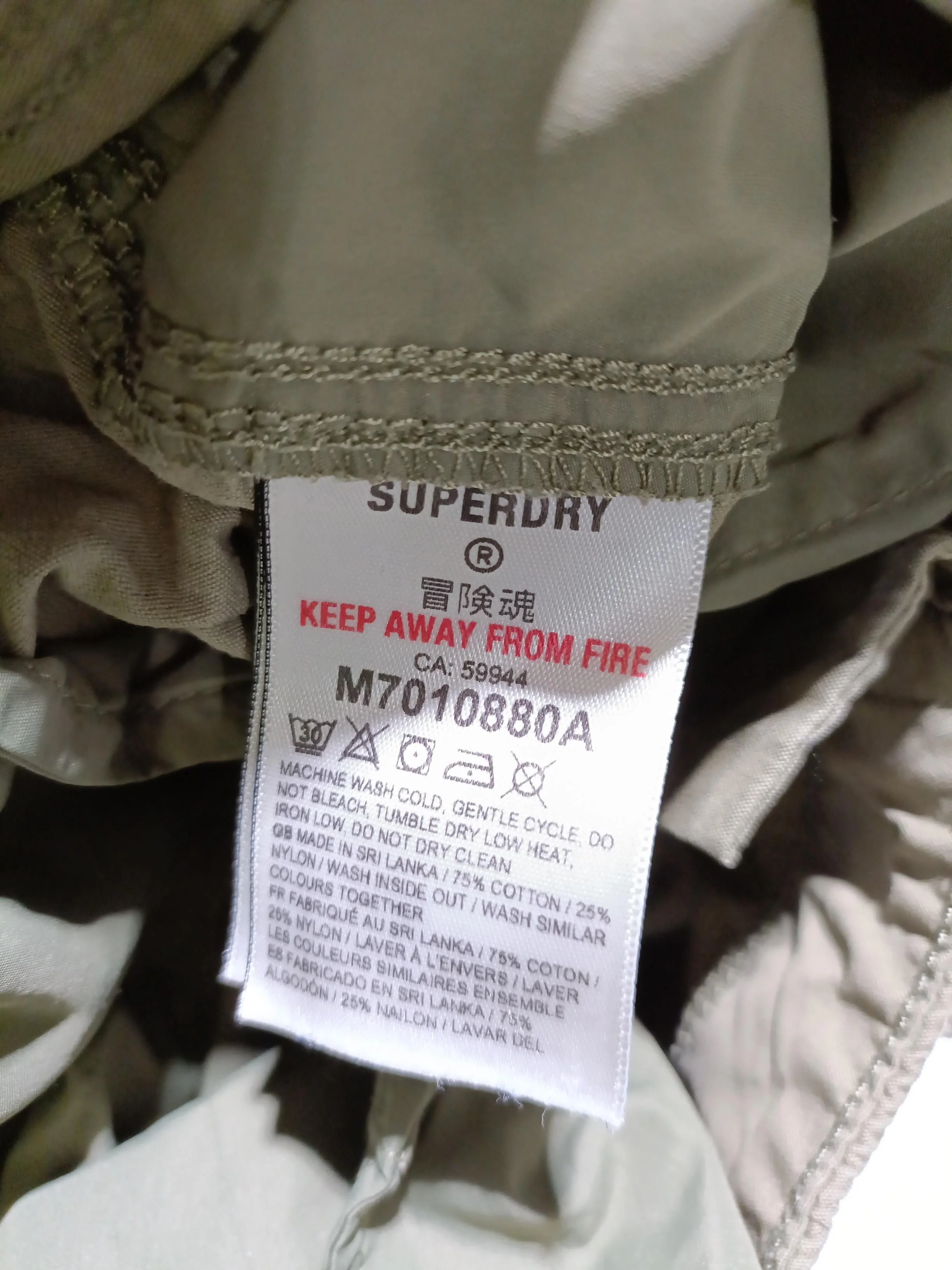 Superdry Men's Trousers W 32 in Green Cotton with Nylon Tapered Cargo - Image 7