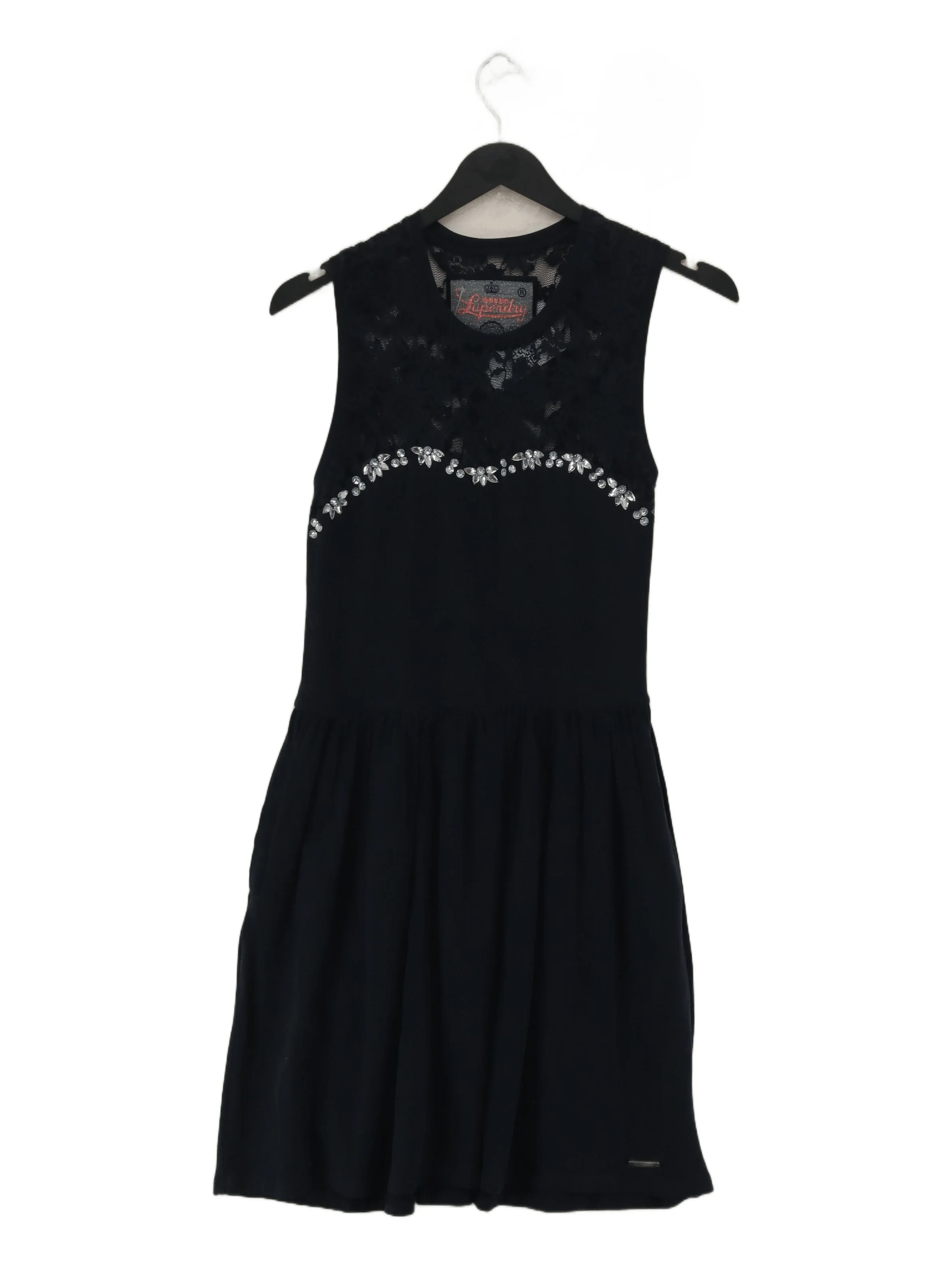 Superdry Skater Mini Dress S in Black