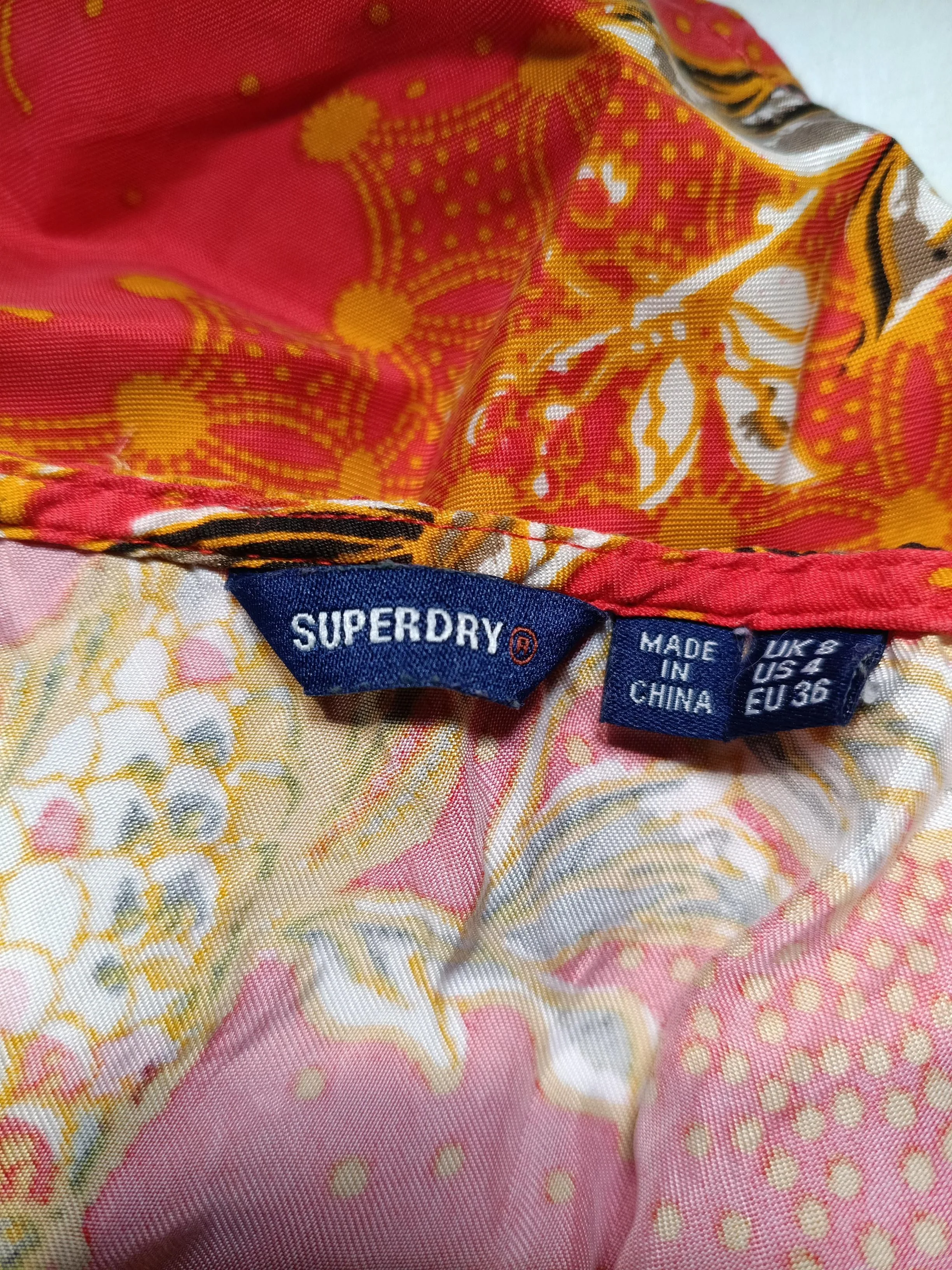 Superdry Slip Maxi Dress UK8 in Red - Image 5