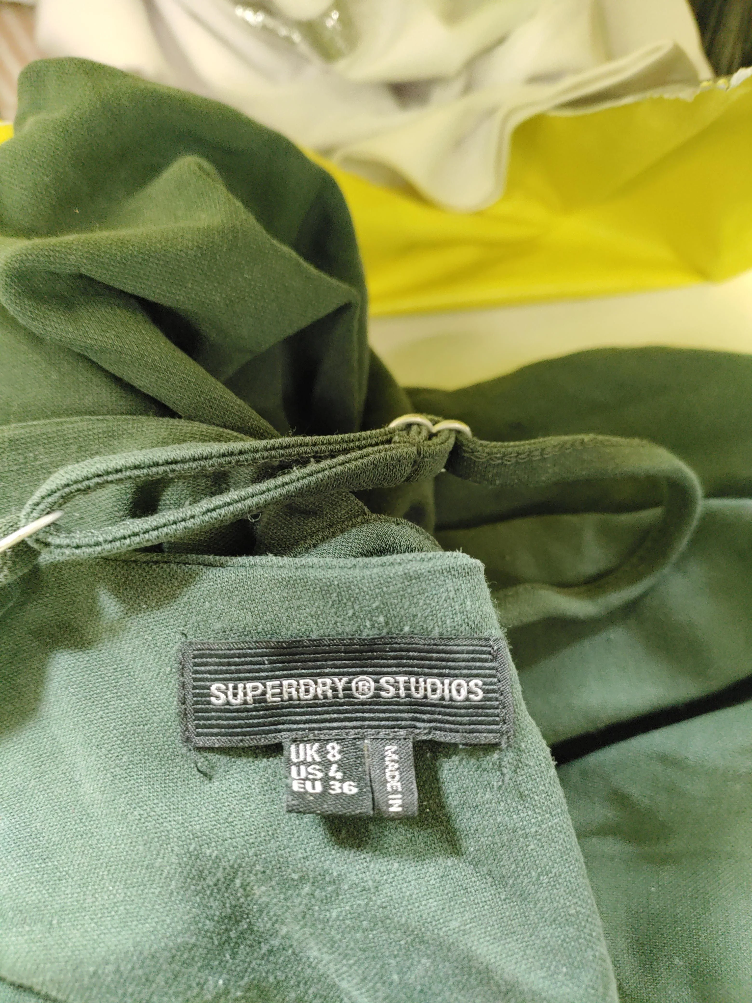 Superdry Slip Midi Dress UK8 in Green - Image 5