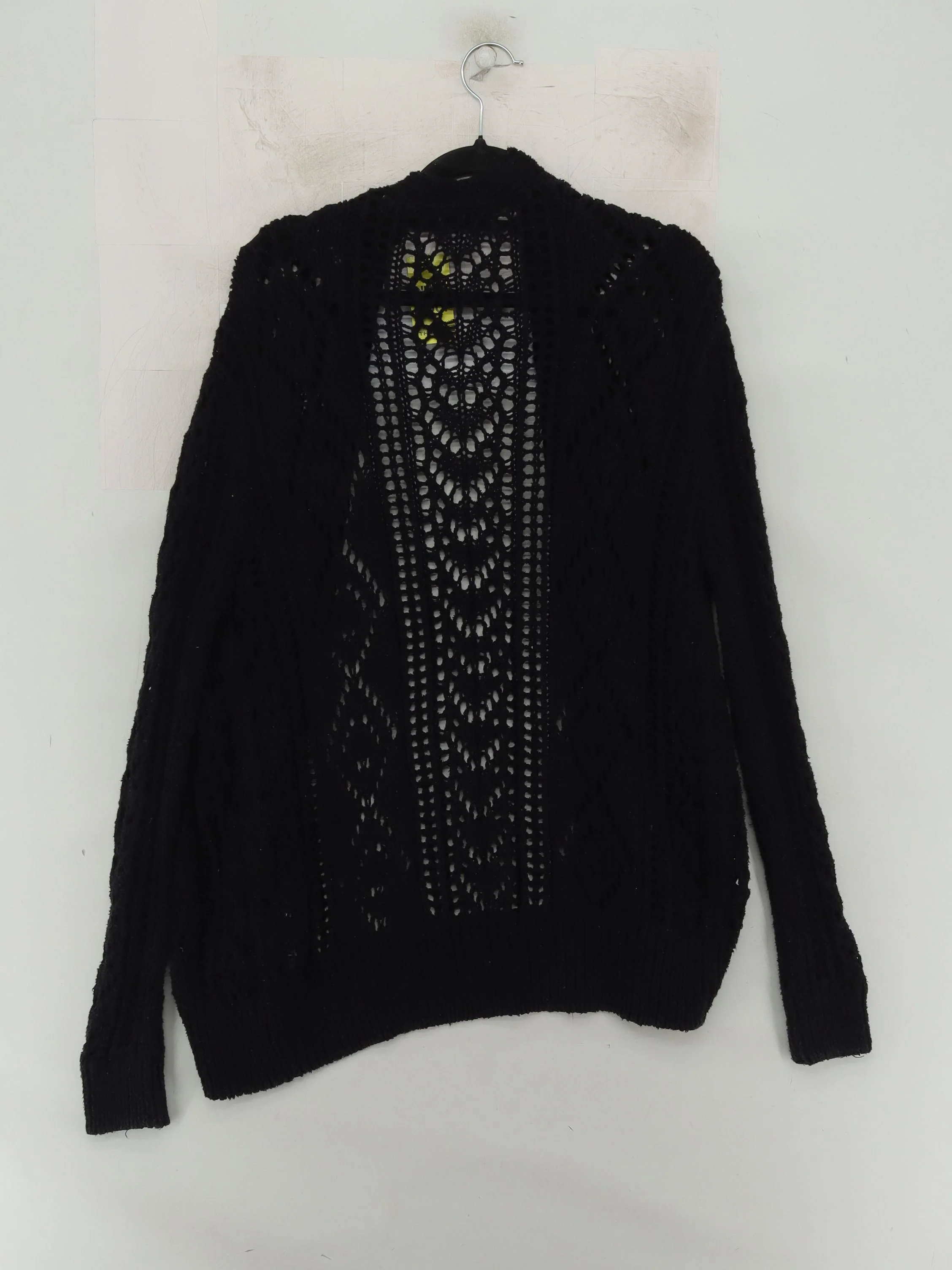 Superdry Women's Cardigan UK 10 Black Cotton with Polyamide V-Neck Cardigan - Image 2