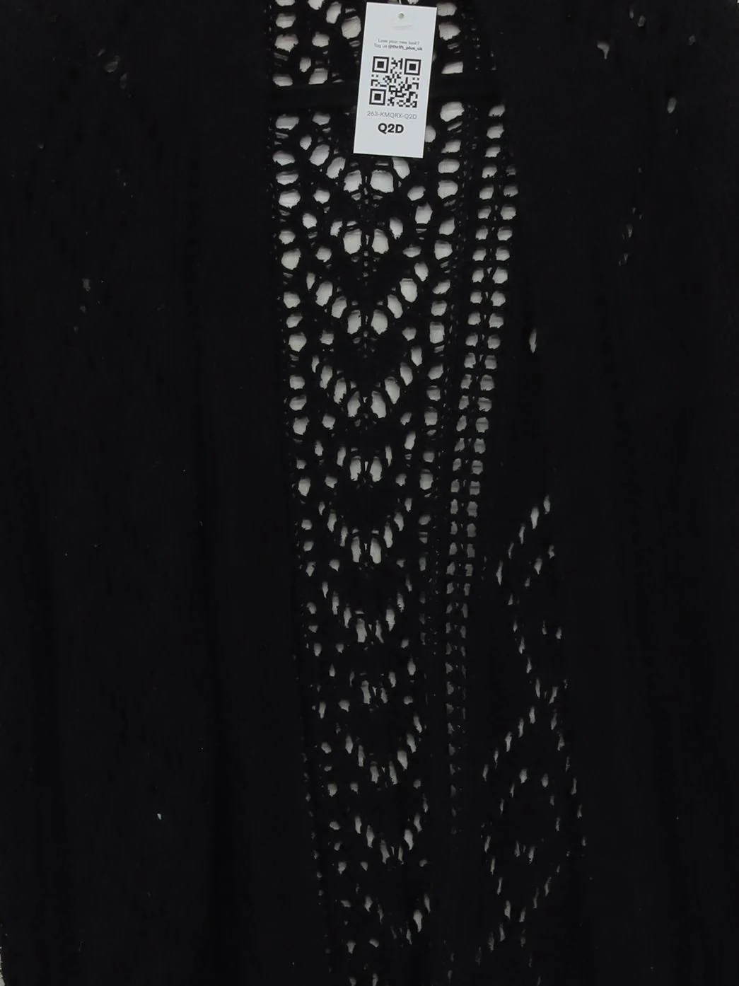 Superdry Women's Cardigan UK 10 Black Cotton with Polyamide V-Neck Cardigan - Image 3