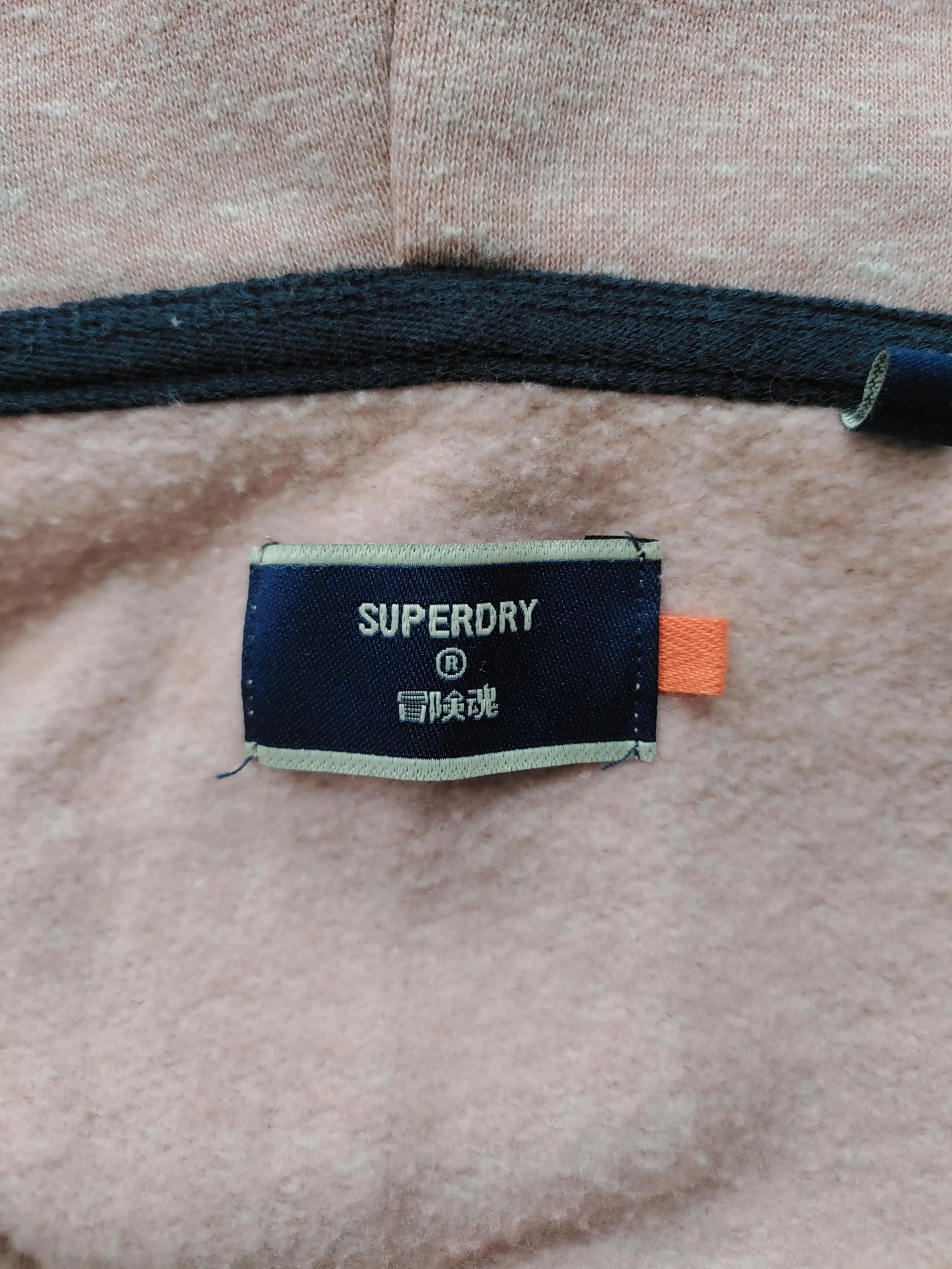 Superdry Women's Hoodie L Pink Polyester with Cotton, Viscose Pullover - Image 5
