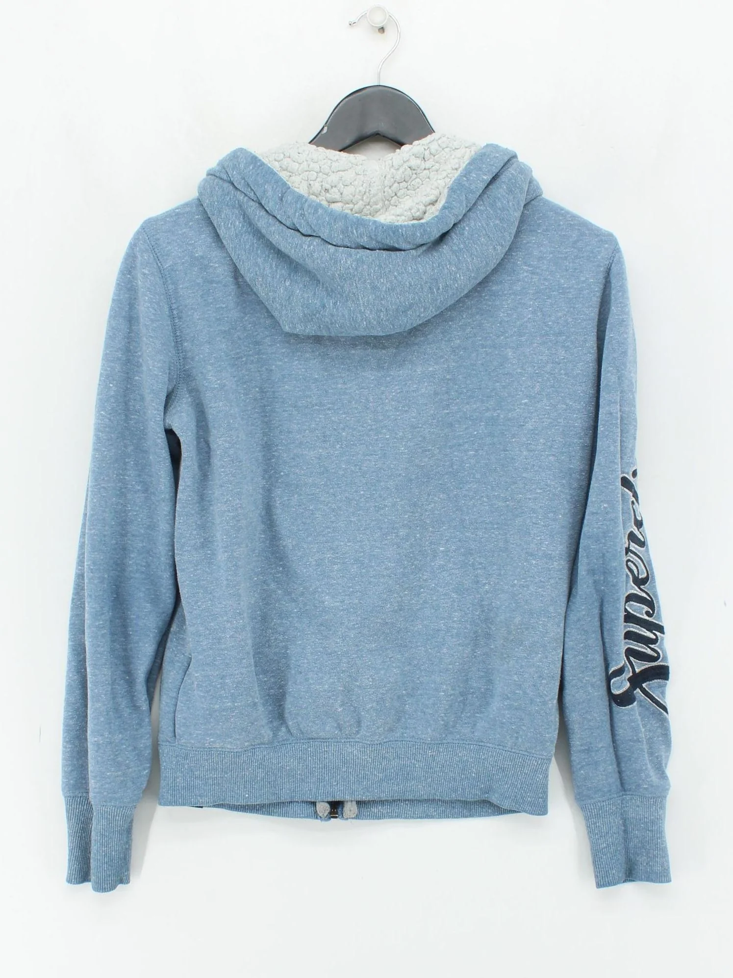 Superdry Women's Hoodie S Blue Cotton with Polyester Pullover - Image 2