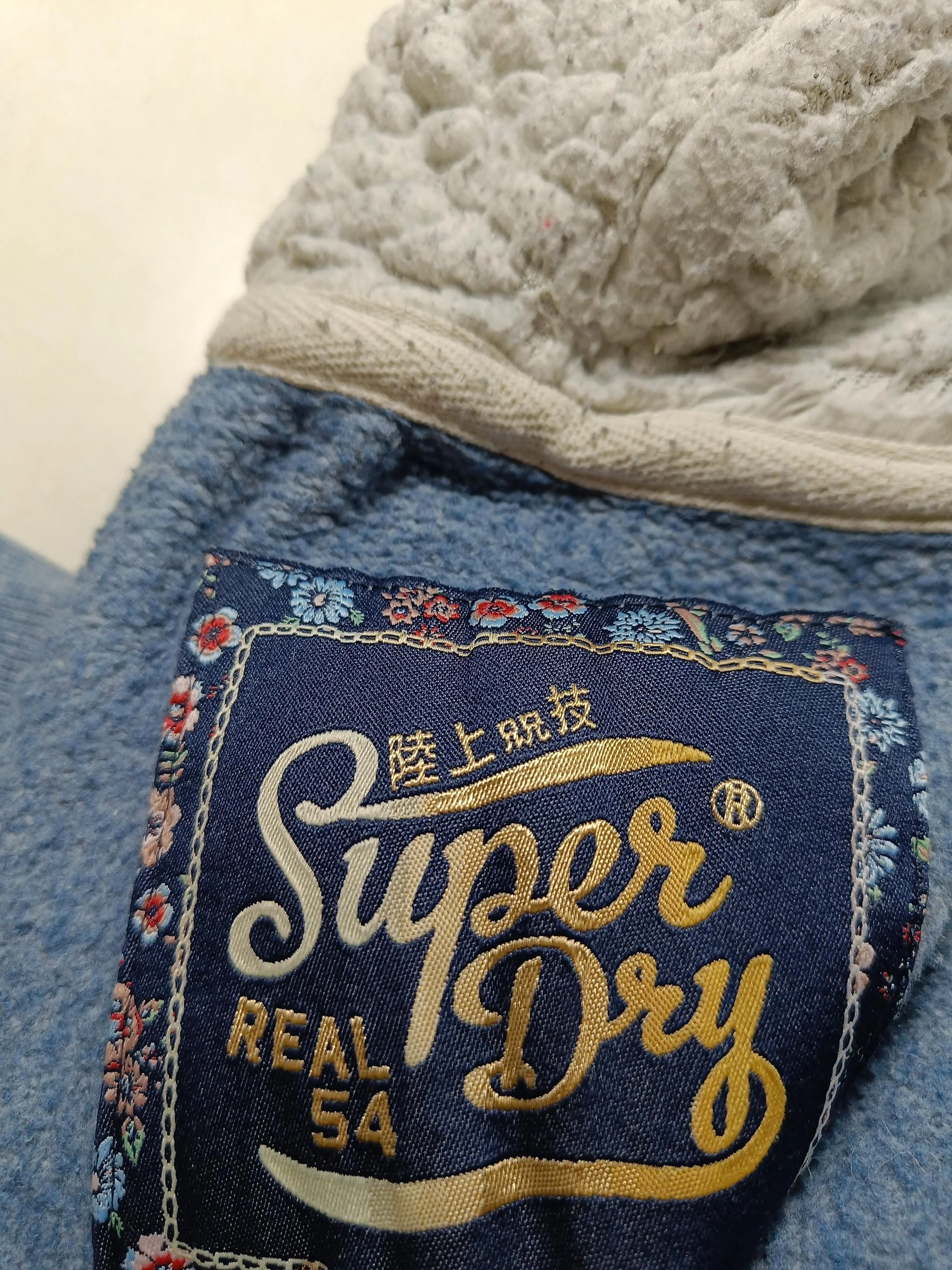 Superdry Women's Hoodie S Blue Cotton with Polyester Pullover - Image 6
