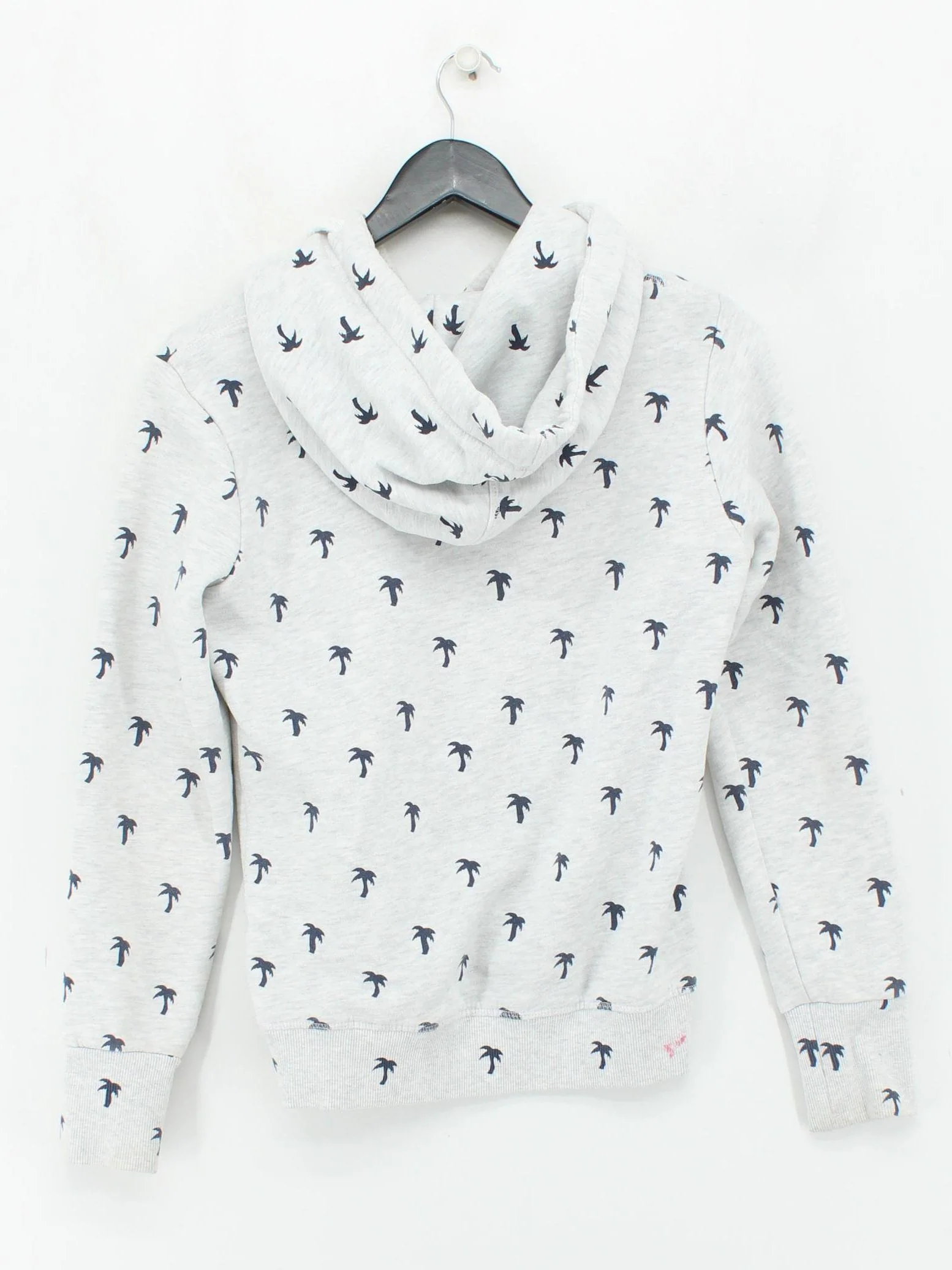 Superdry Women's Hoodie S Grey Cotton with Polyester Pullover - Image 2