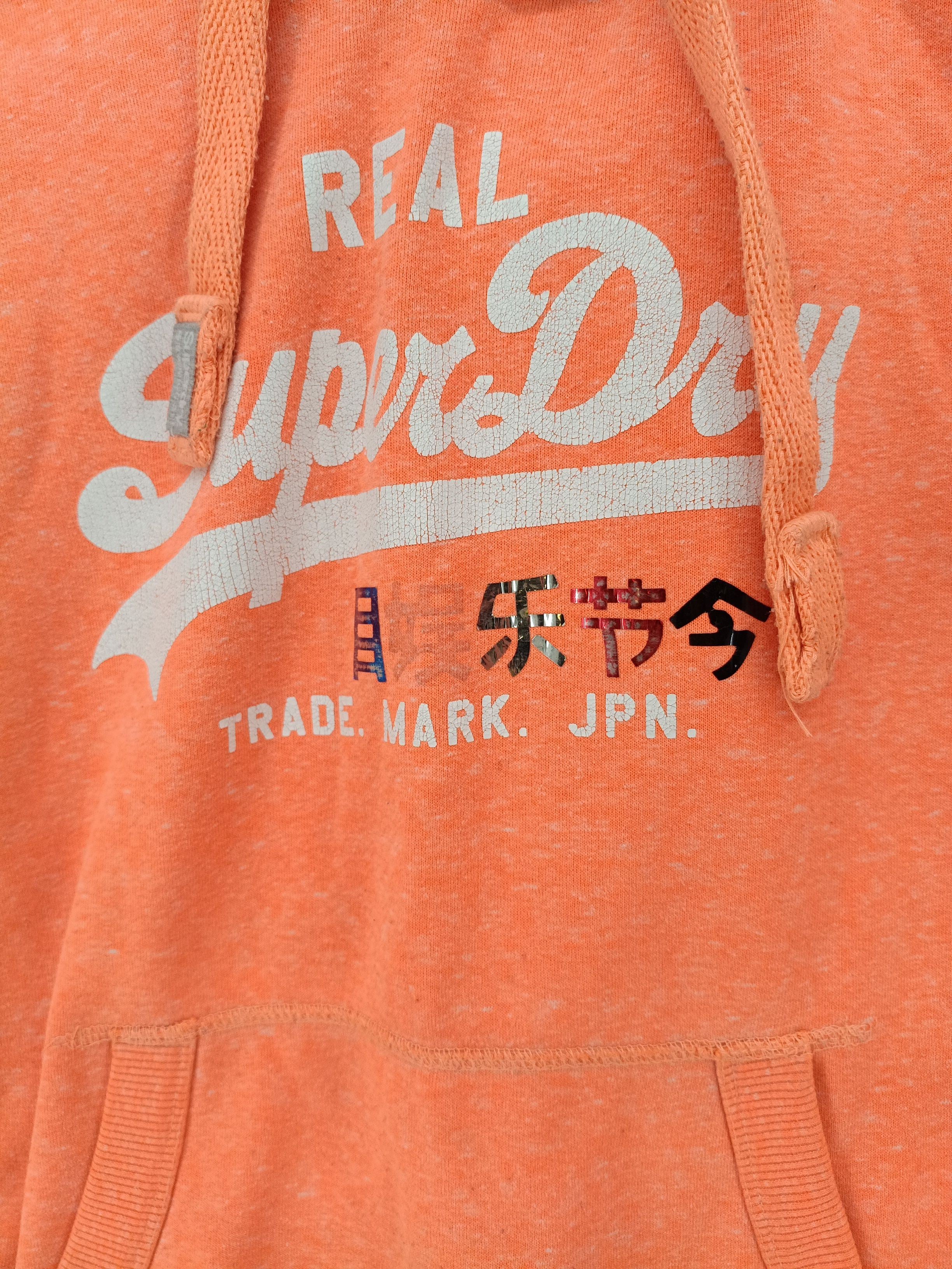 Superdry Women's Hoodie S Orange Polyester with Cotton Pullover - Image 6