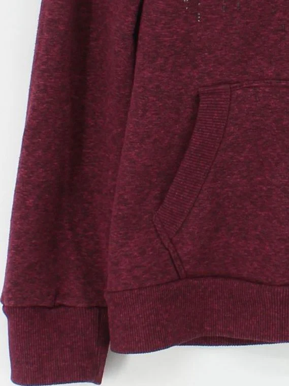Superdry Women's Hoodie S Red Cotton with Polyester, Viscose Pullover - Image 4