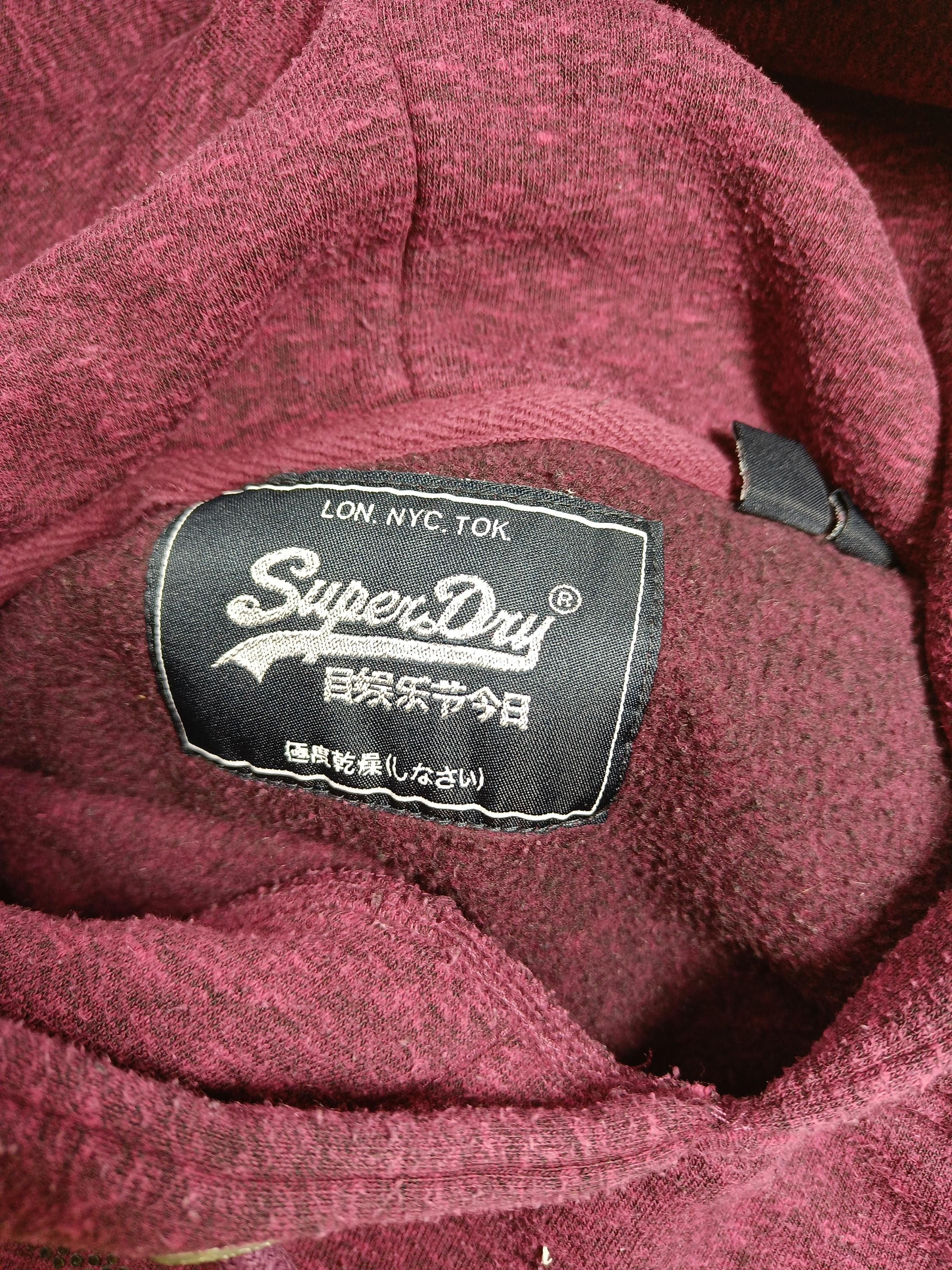 Superdry Women's Hoodie S Red Cotton with Polyester, Viscose Pullover - Image 5