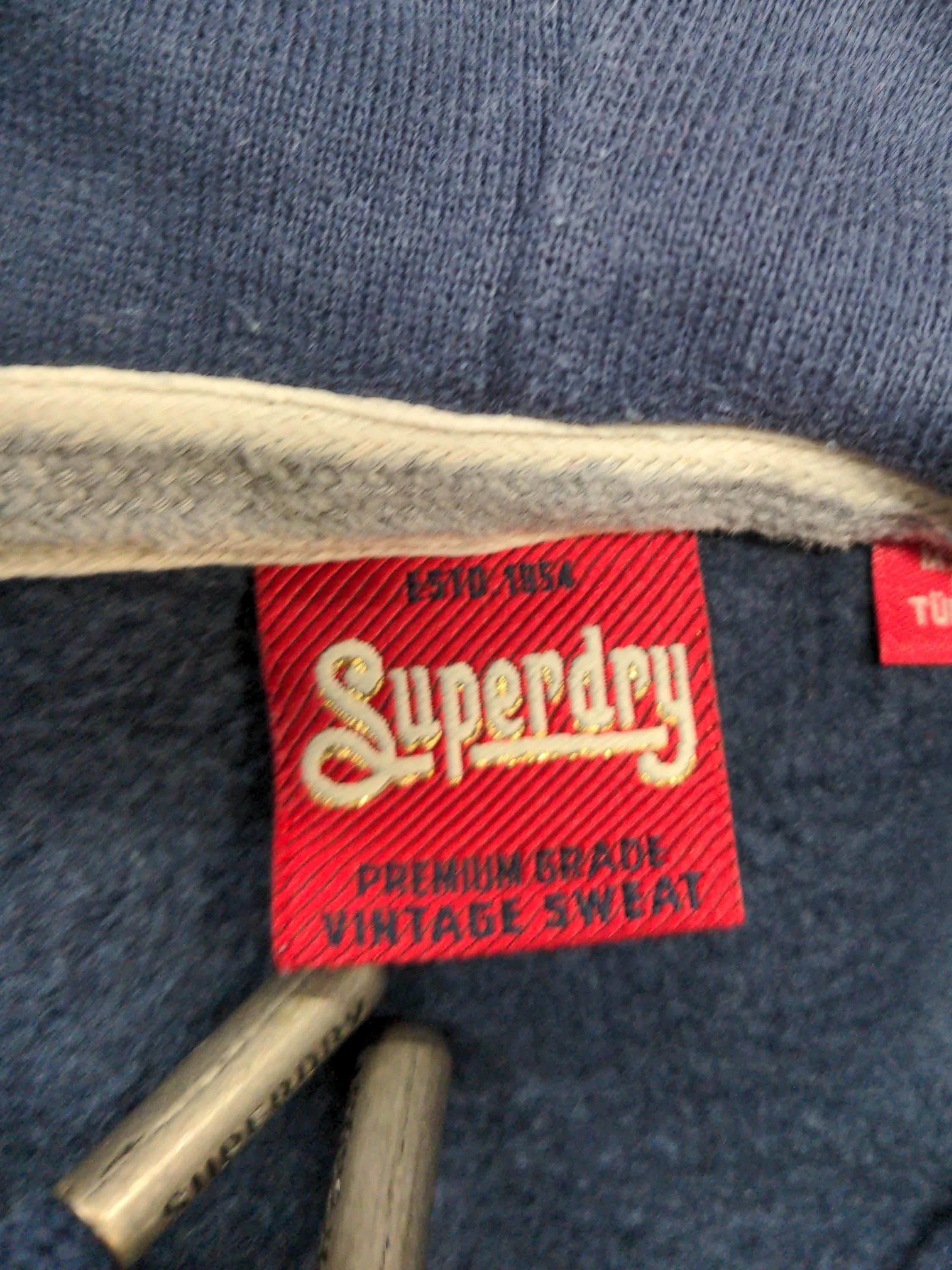 Superdry Women's Hoodie UK 12 Blue Cotton with Polyester Pullover - Image 5