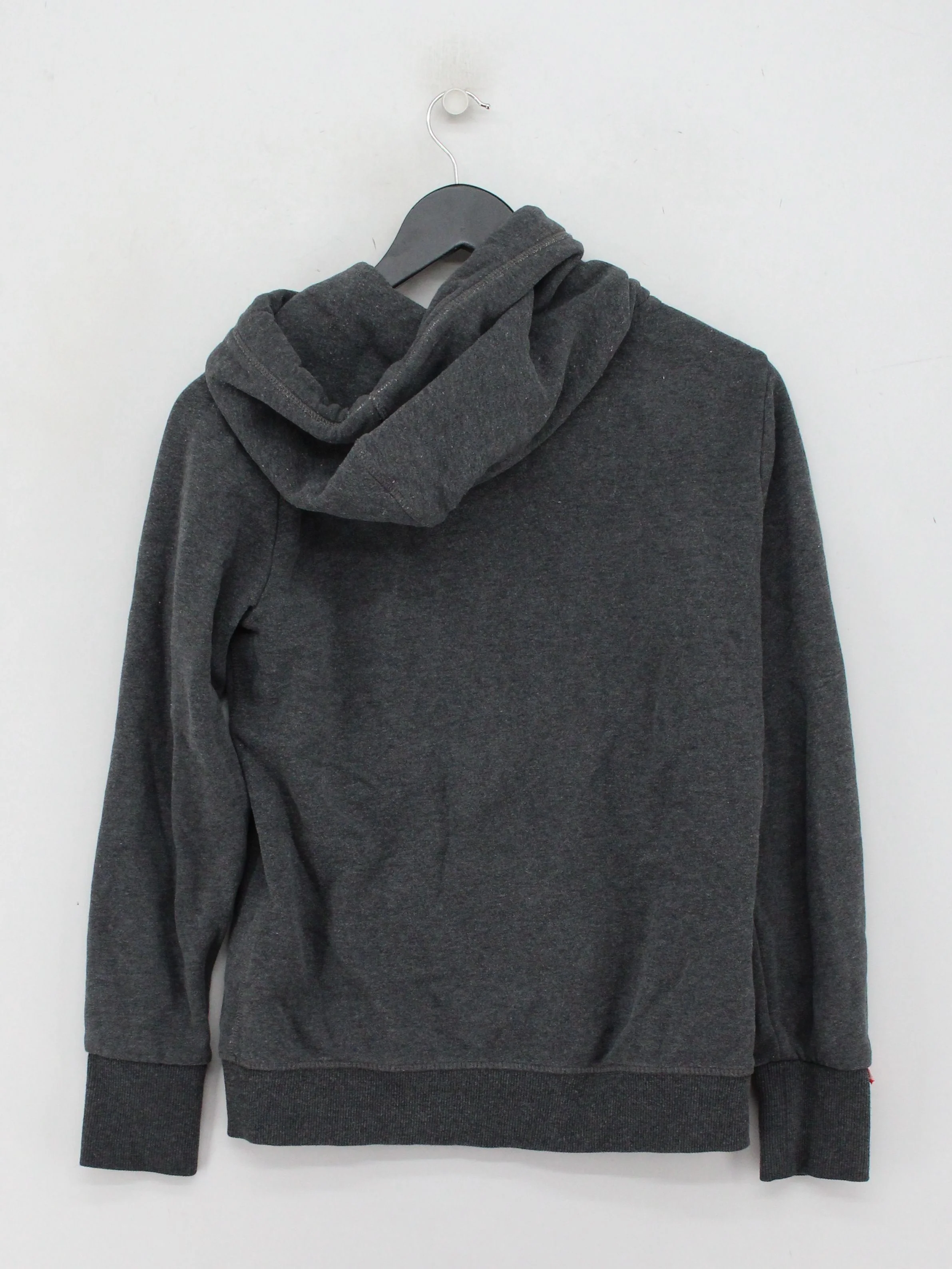 Superdry Women's Hoodie UK 12 Grey Cotton with Polyester Pullover - Image 2
