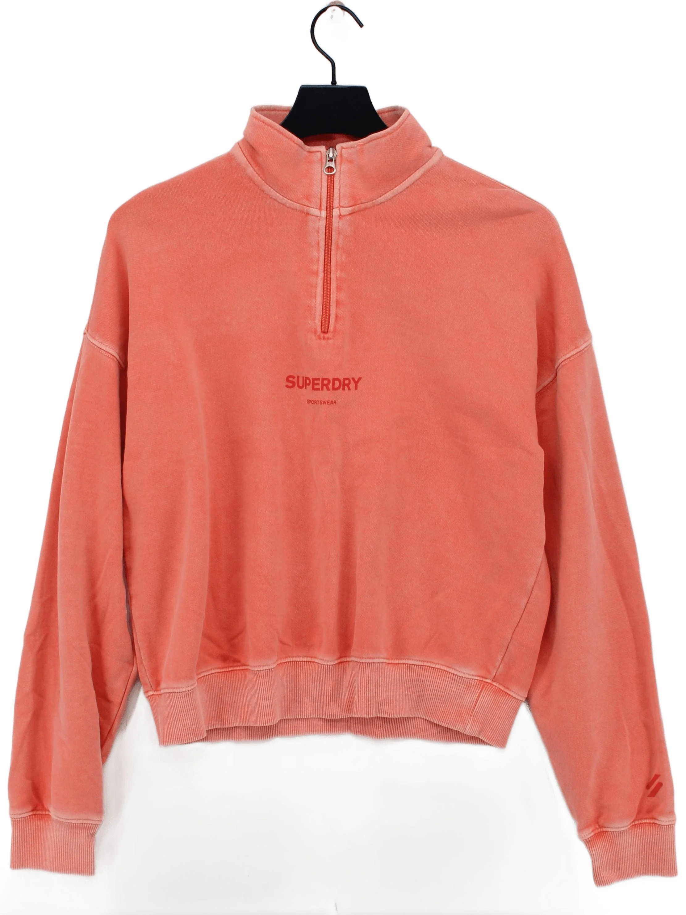 Superdry Women's Hoodie UK 12 Orange 100% Cotton Pullover