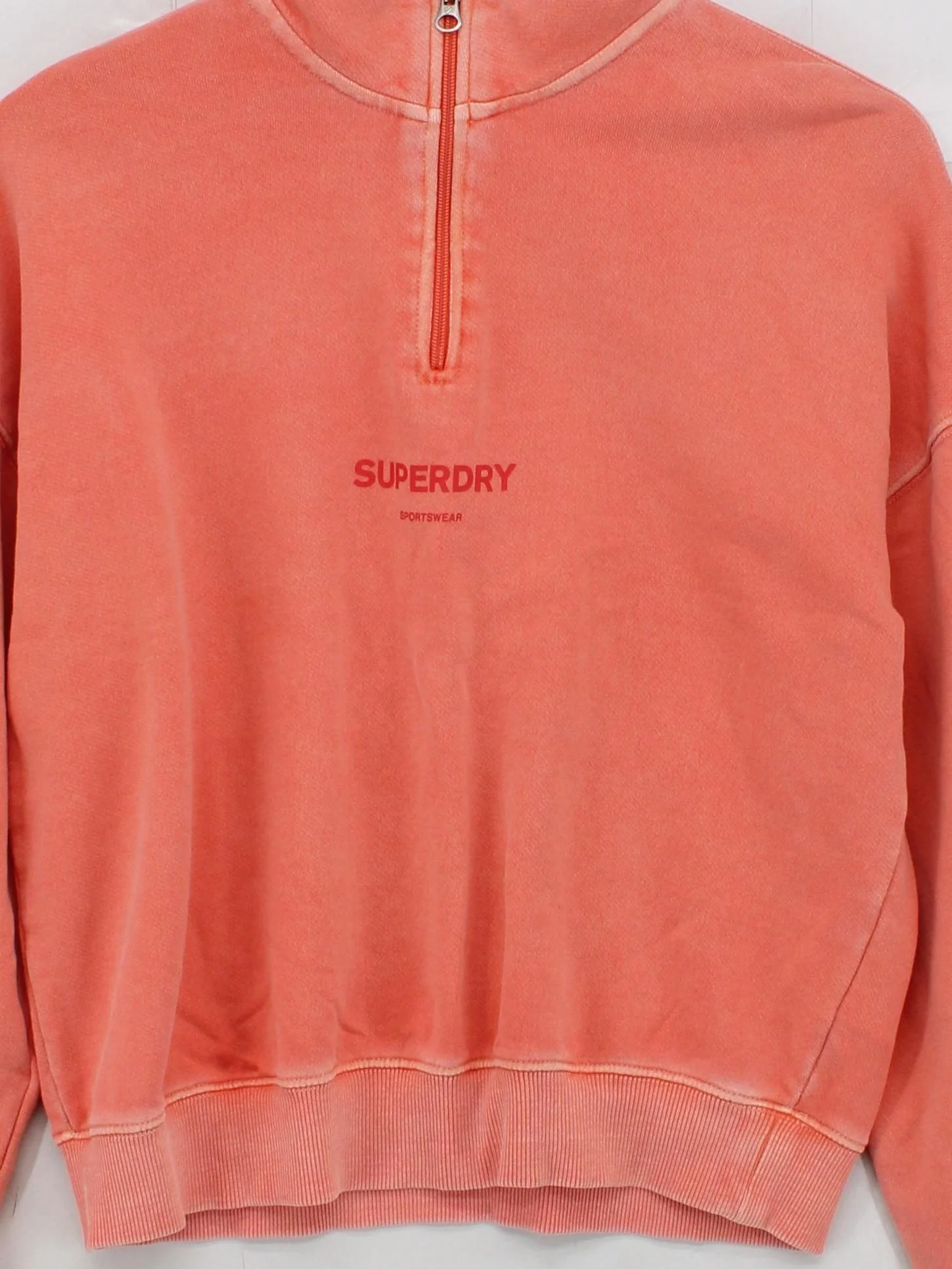 Superdry Women's Hoodie UK 12 Orange 100% Cotton Pullover - Image 3