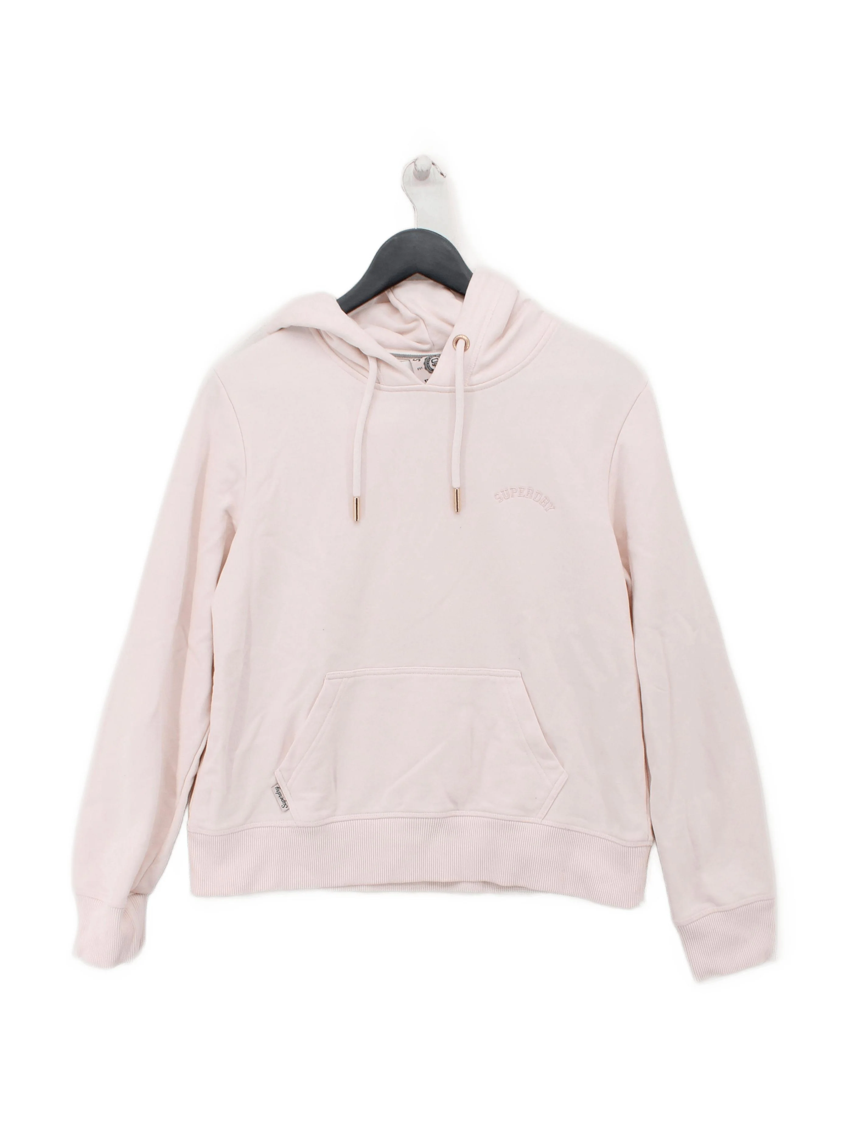 Superdry Women's Hoodie UK 12 Pink Cotton with Polyester Pullover