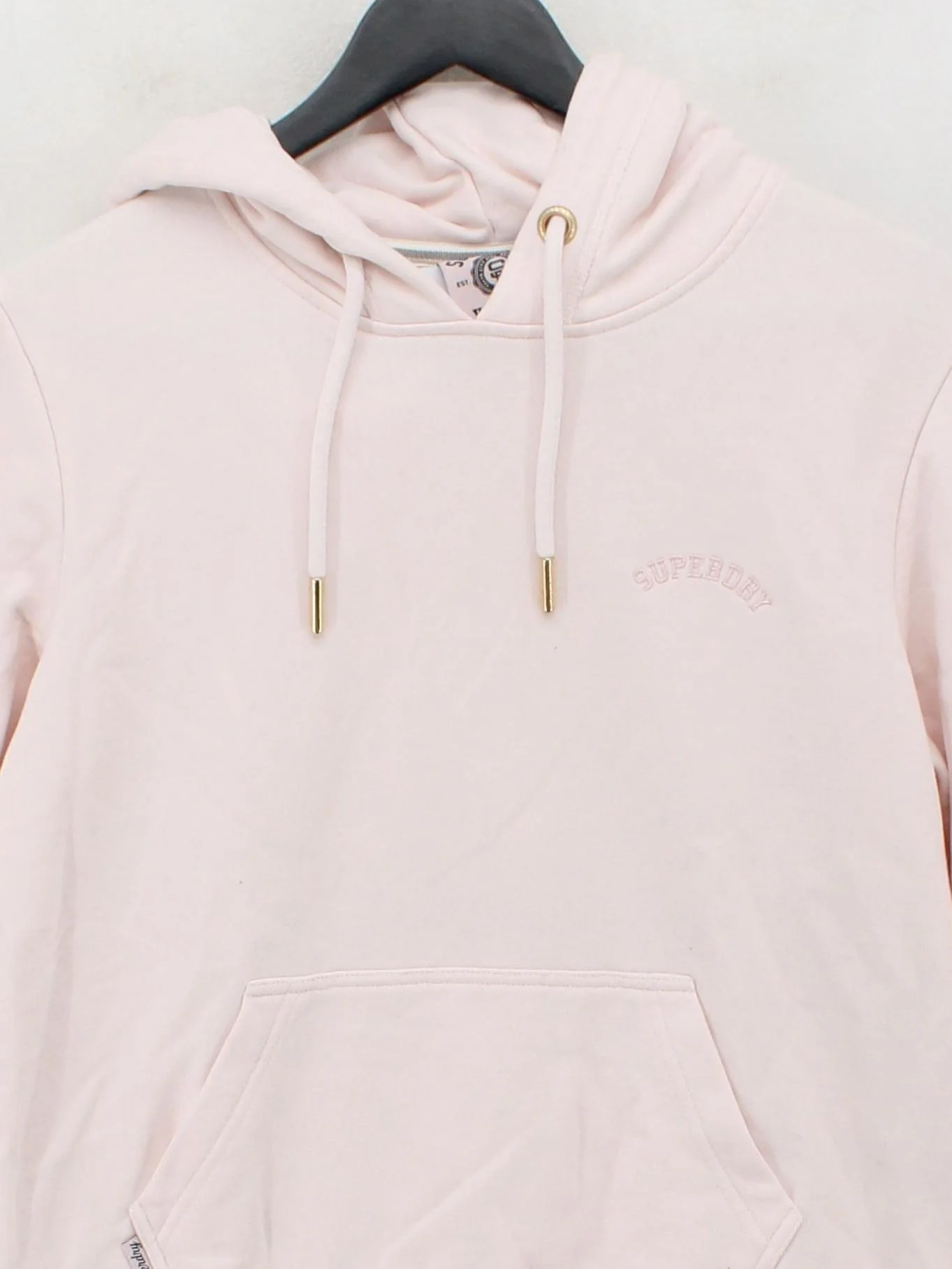 Superdry Women's Hoodie UK 12 Pink Cotton with Polyester Pullover - Image 3