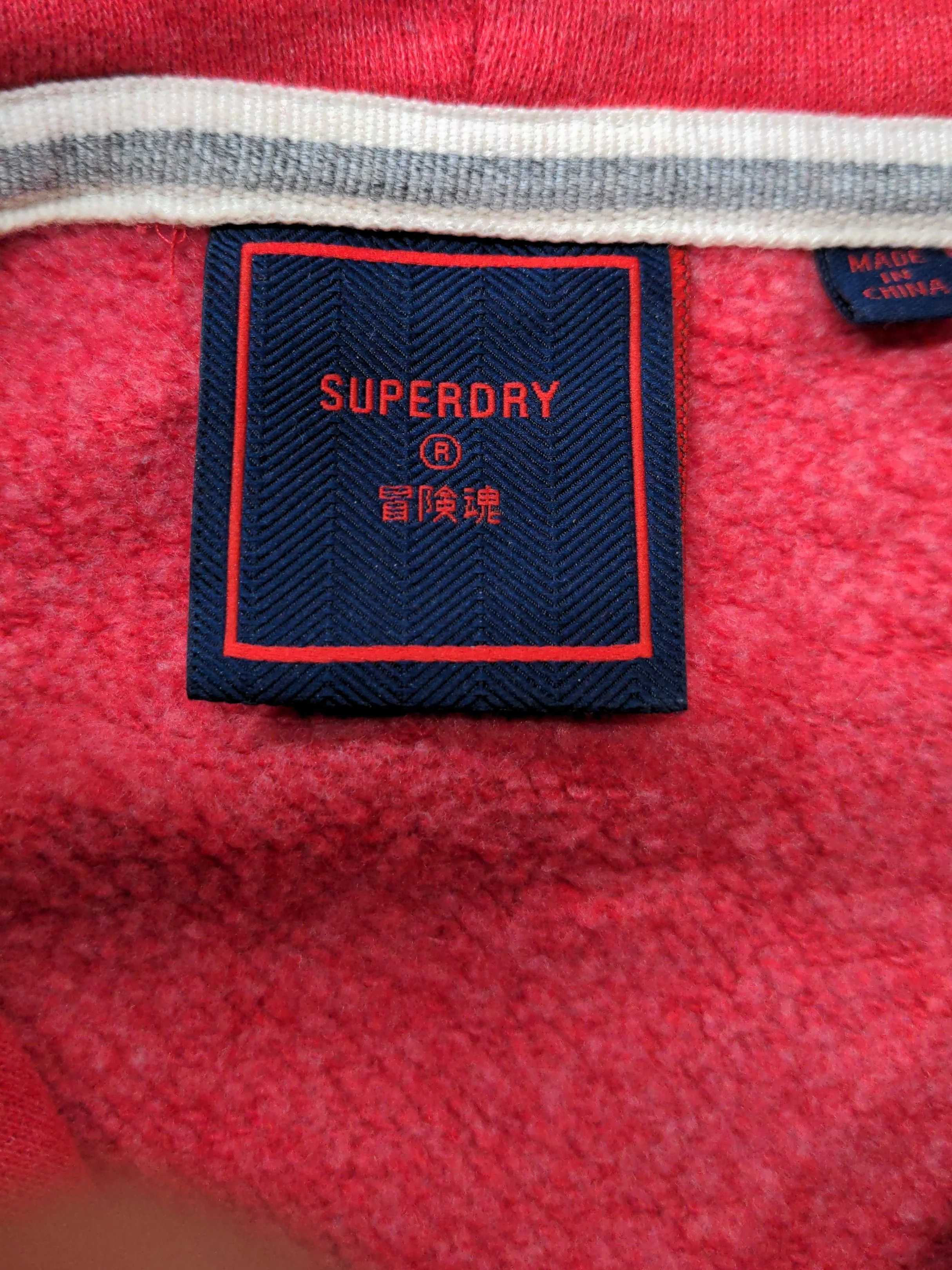 Superdry Women's Hoodie UK 12 Red Cotton with Polyester Pullover - Image 6
