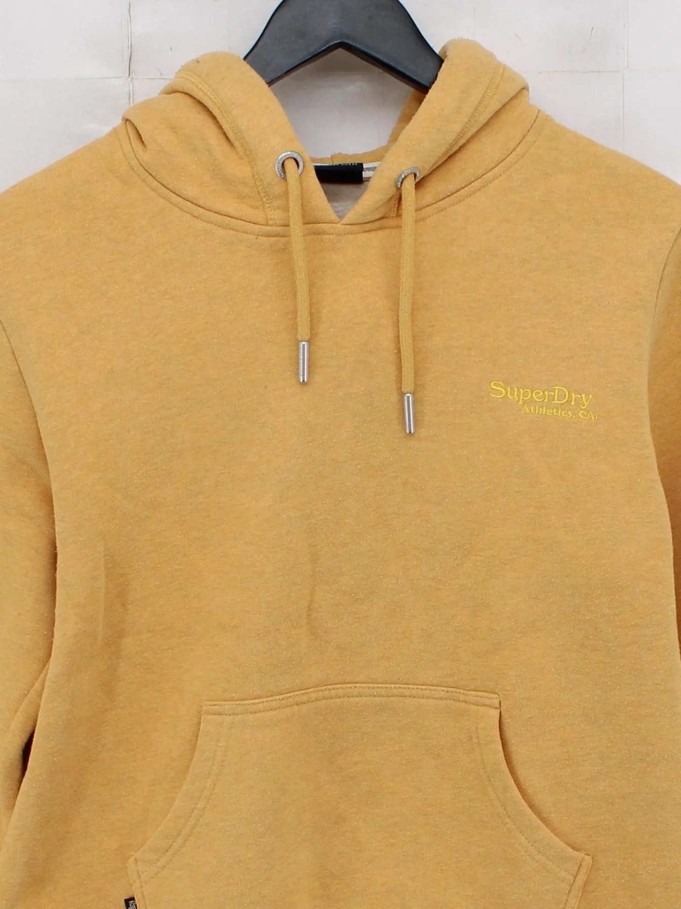 Superdry Women's Hoodie UK 12 Yellow 100% Other Pullover - Image 3