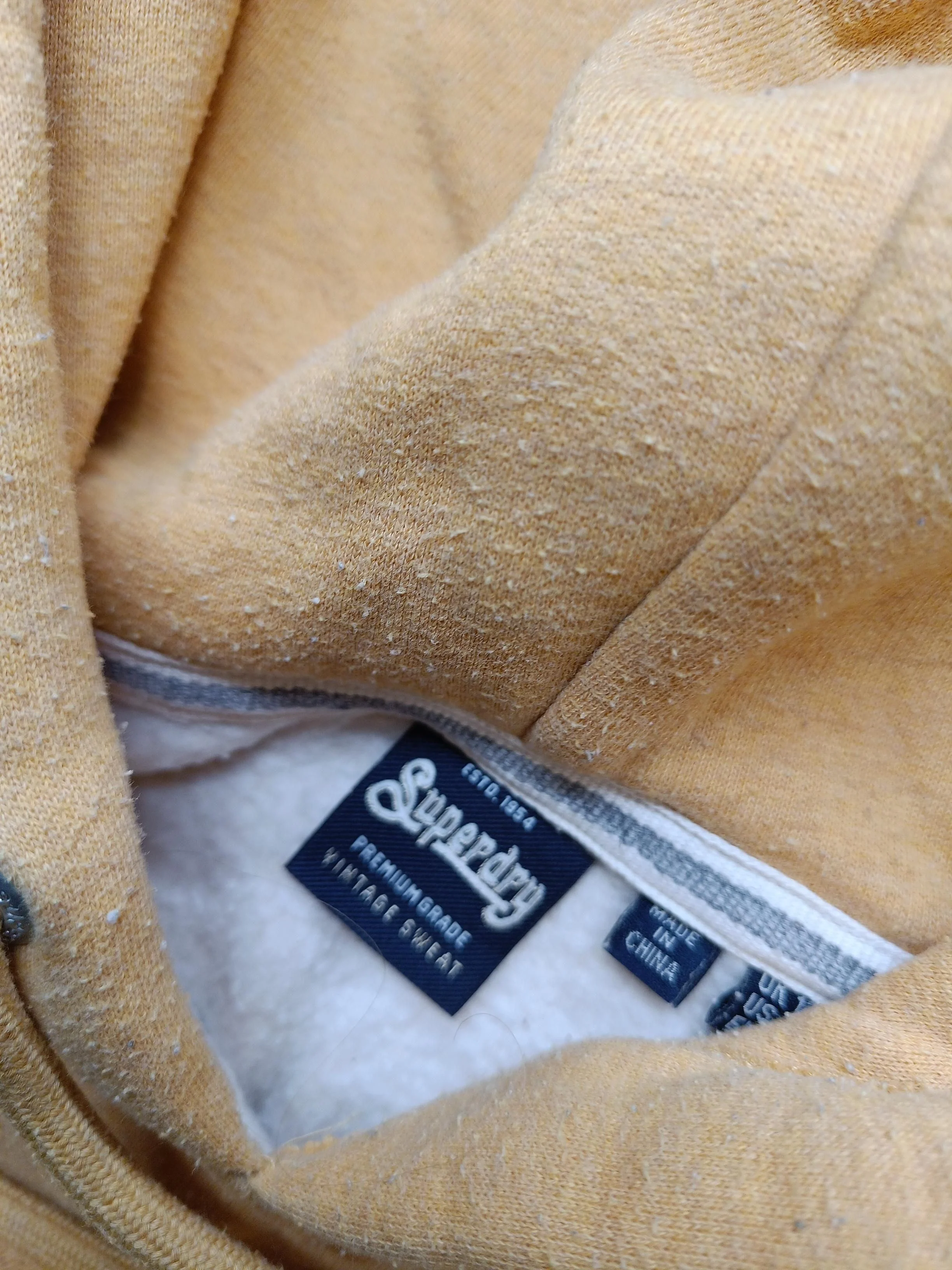 Superdry Women's Hoodie UK 12 Yellow 100% Other Pullover - Image 5