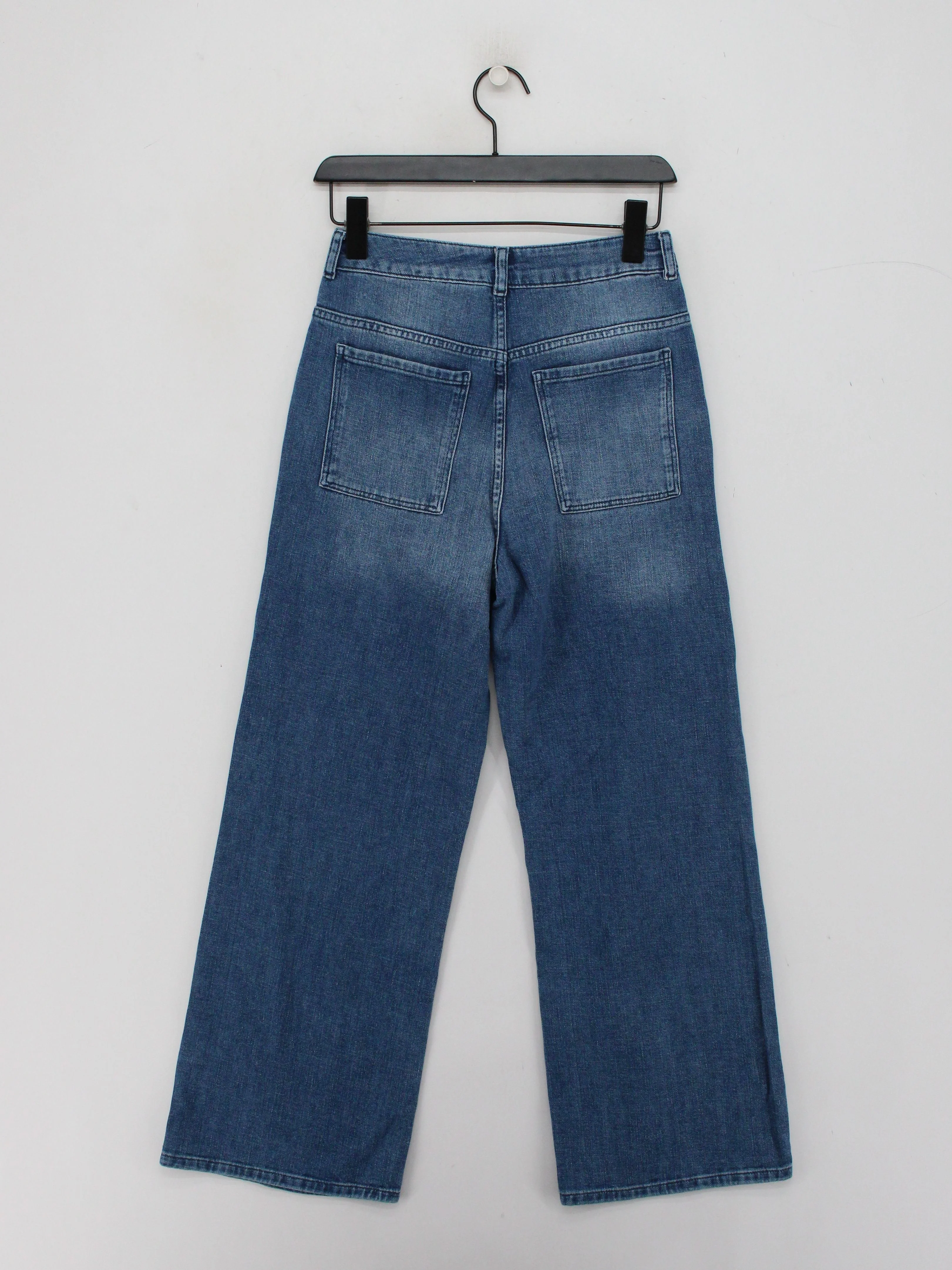 Superdry Women's Jeans W 25 in Blue 100% Cotton Wide-Leg - Image 2