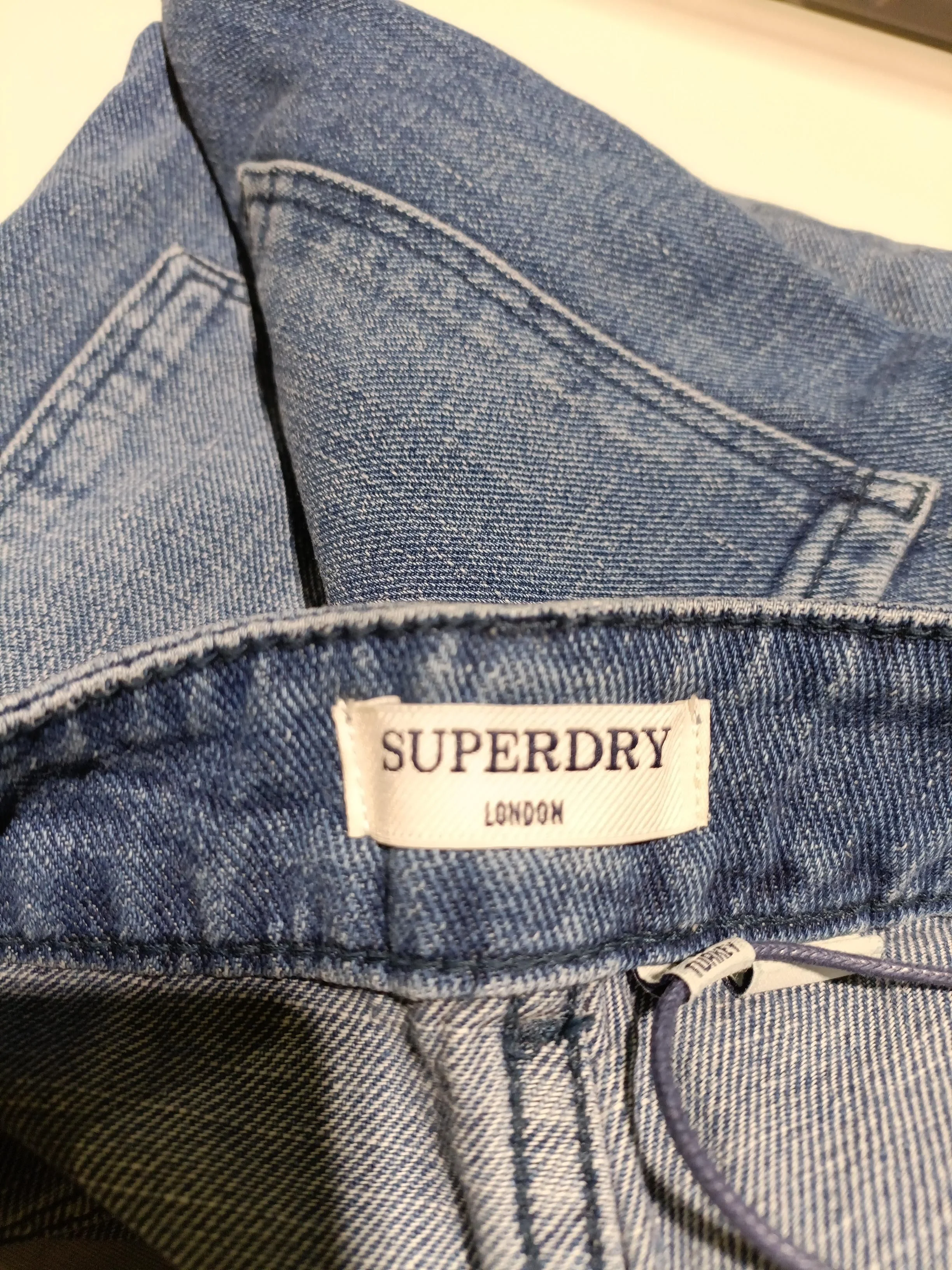 Superdry Women's Jeans W 25 in Blue 100% Cotton Wide-Leg - Image 5